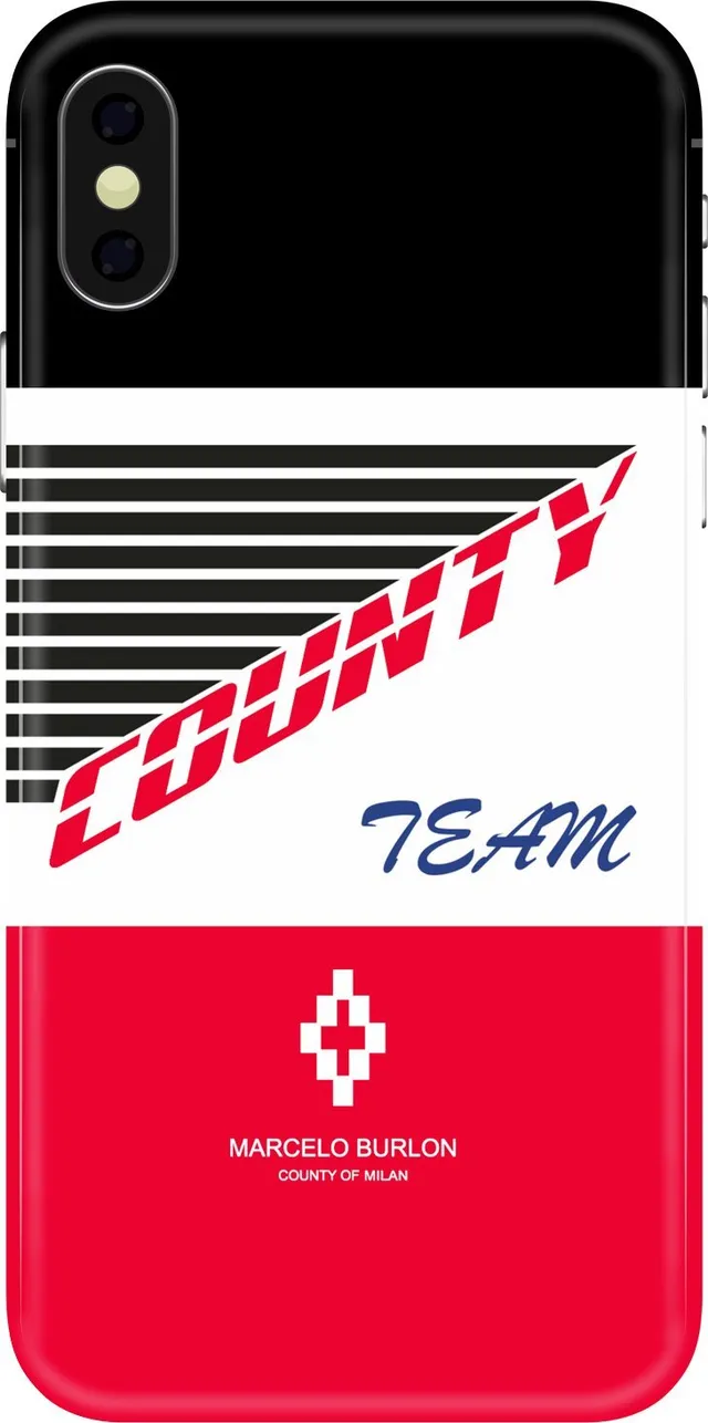 Marcelo Burlon County Team cover iPhone X gommata