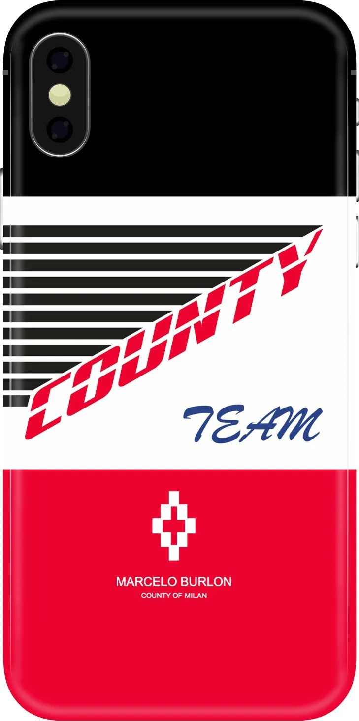 Marcelo Burlon County Team cover iPhone X gommata