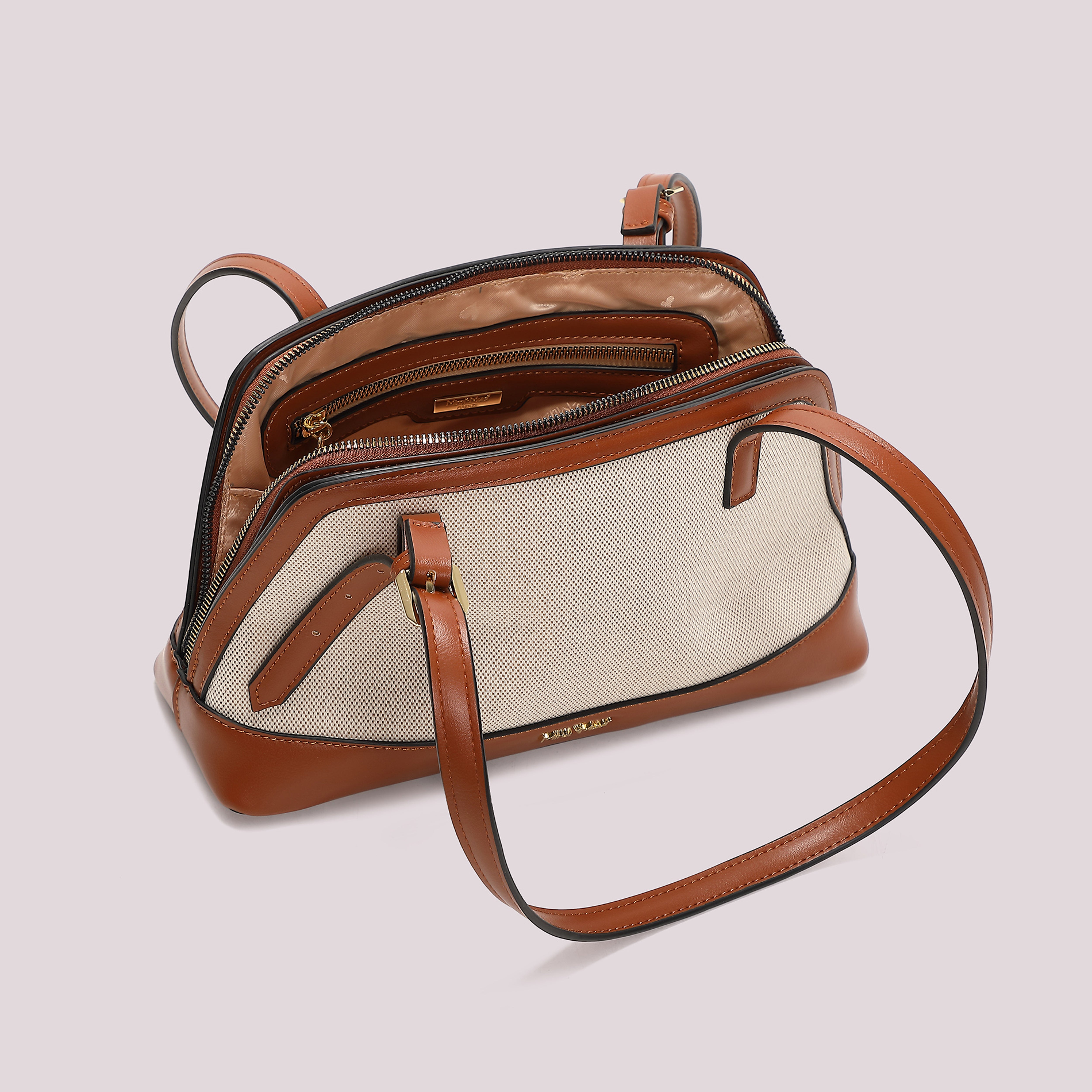 Mimi Mua Canvas Borsa a Spalla Nera Tracolla