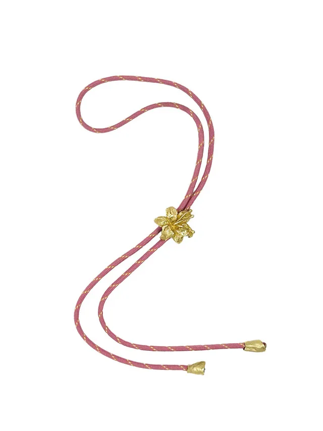 Giglio Tigrato Giglio's Bolo Tie Pink String gioiello bronzo