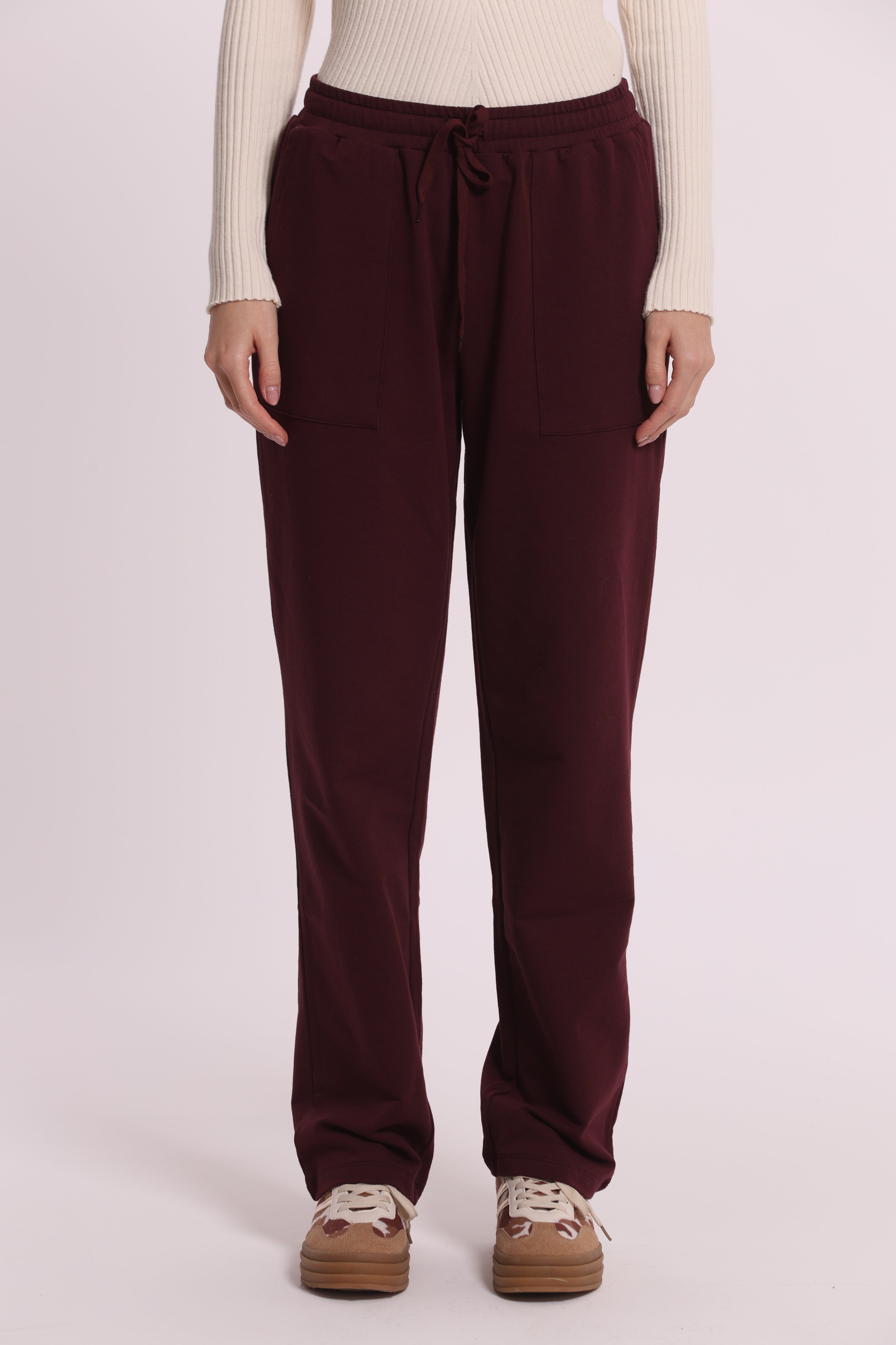 Mimi Mua Pantaloni di felpa neri in cotone