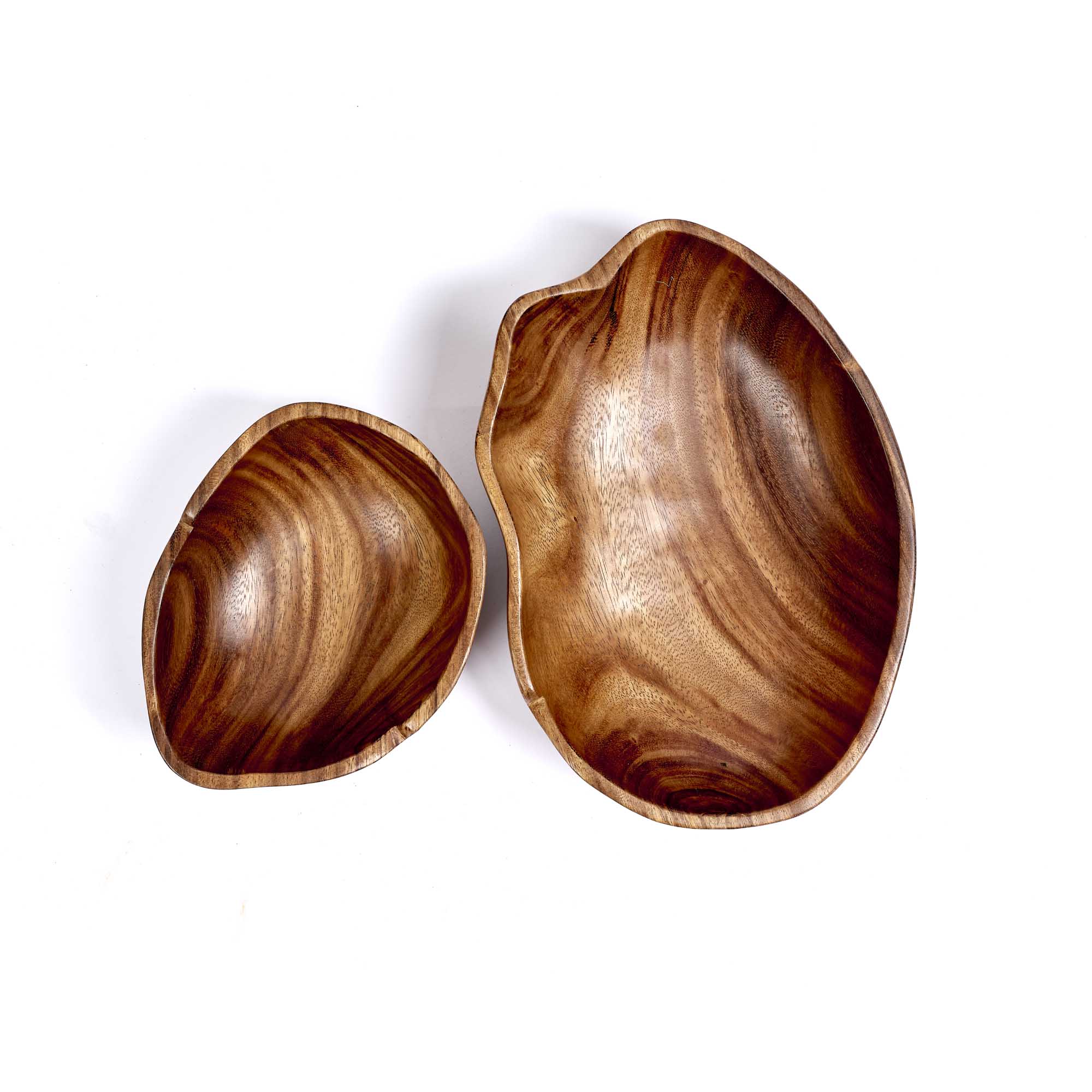 On Earth ciotola decorativa legno naturale forma irregolare
