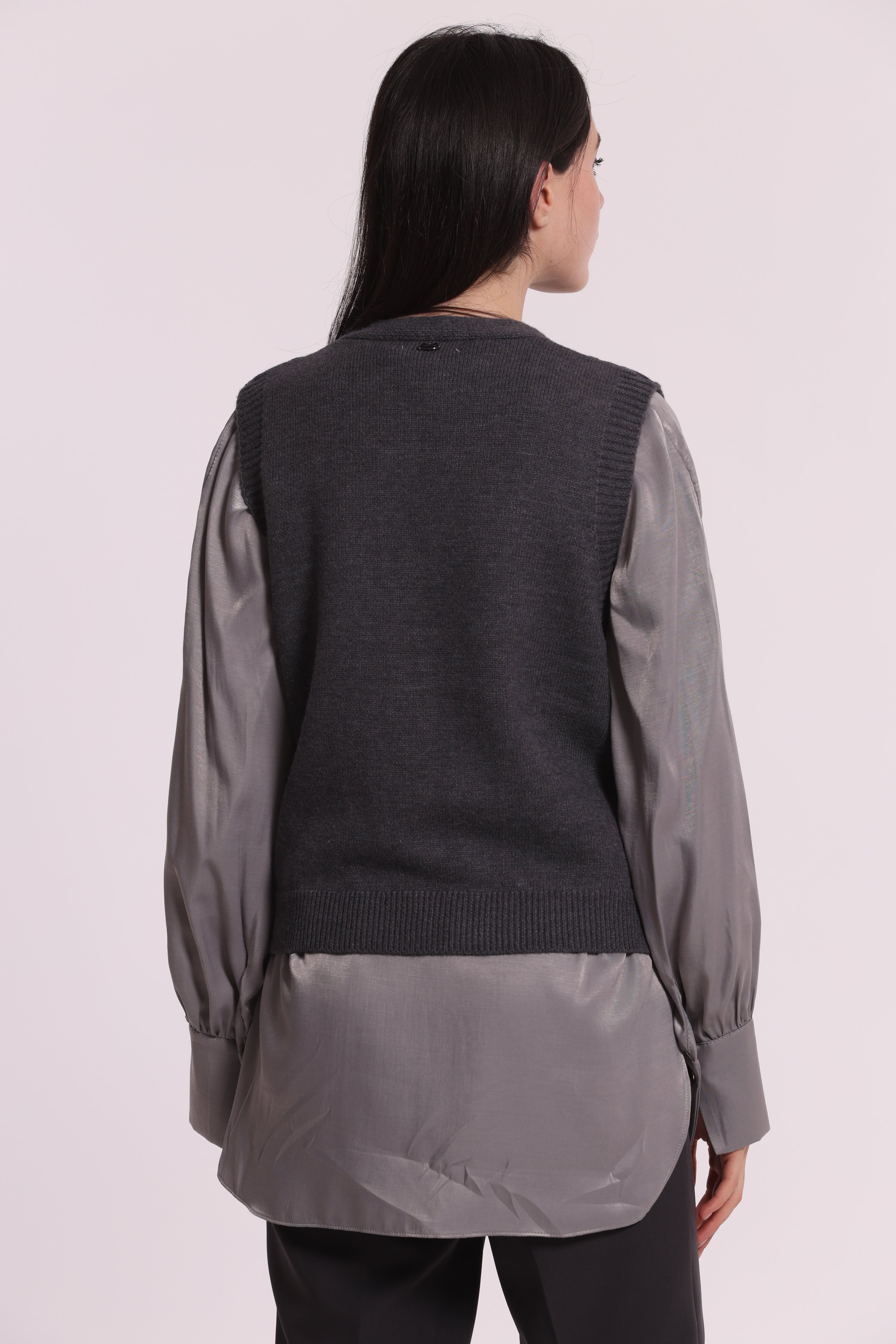 Mimi Mua Maglia Gilet Bottoni Gioiello gilet elegante