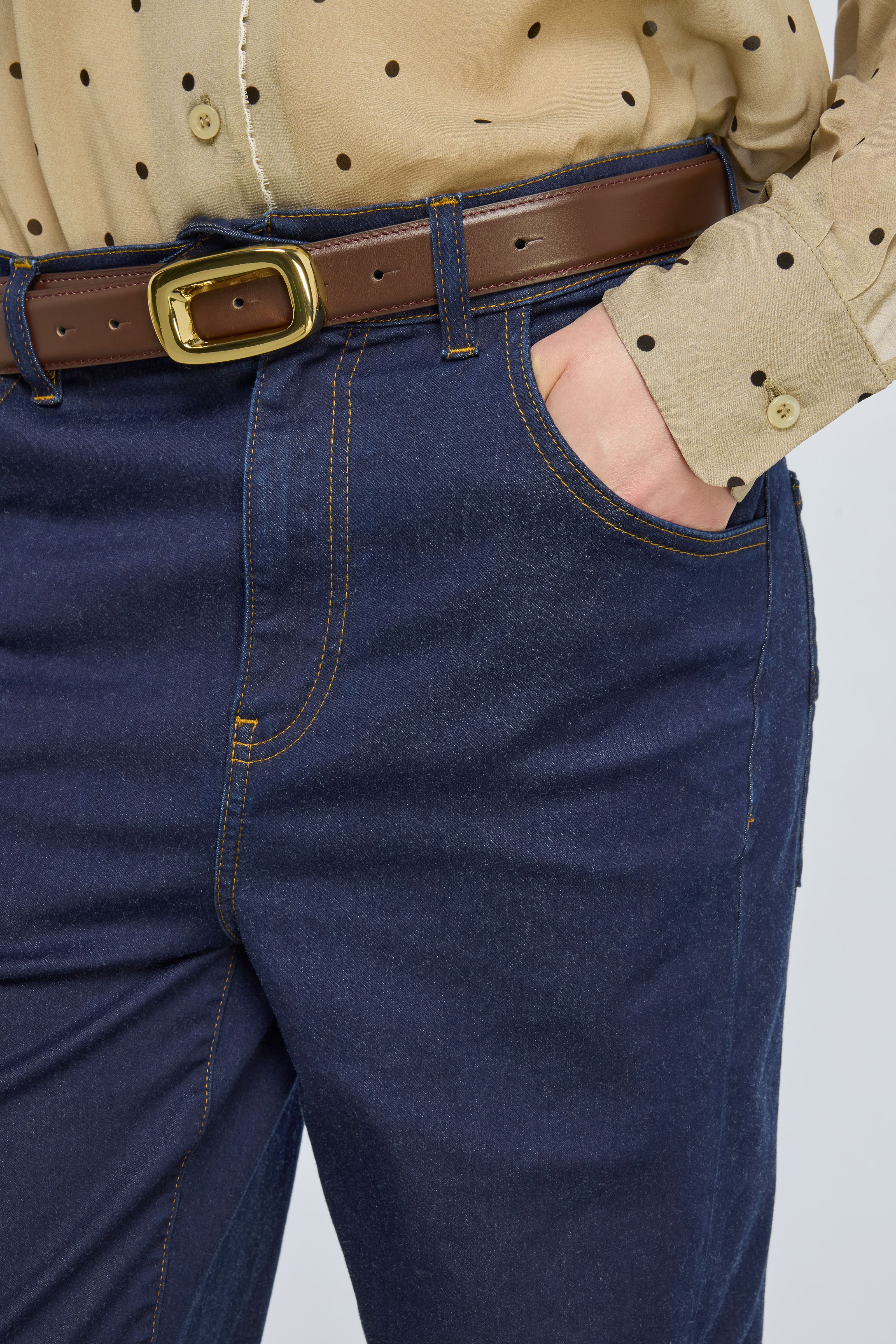 Semicouture Gema jeans wide dark stone wash