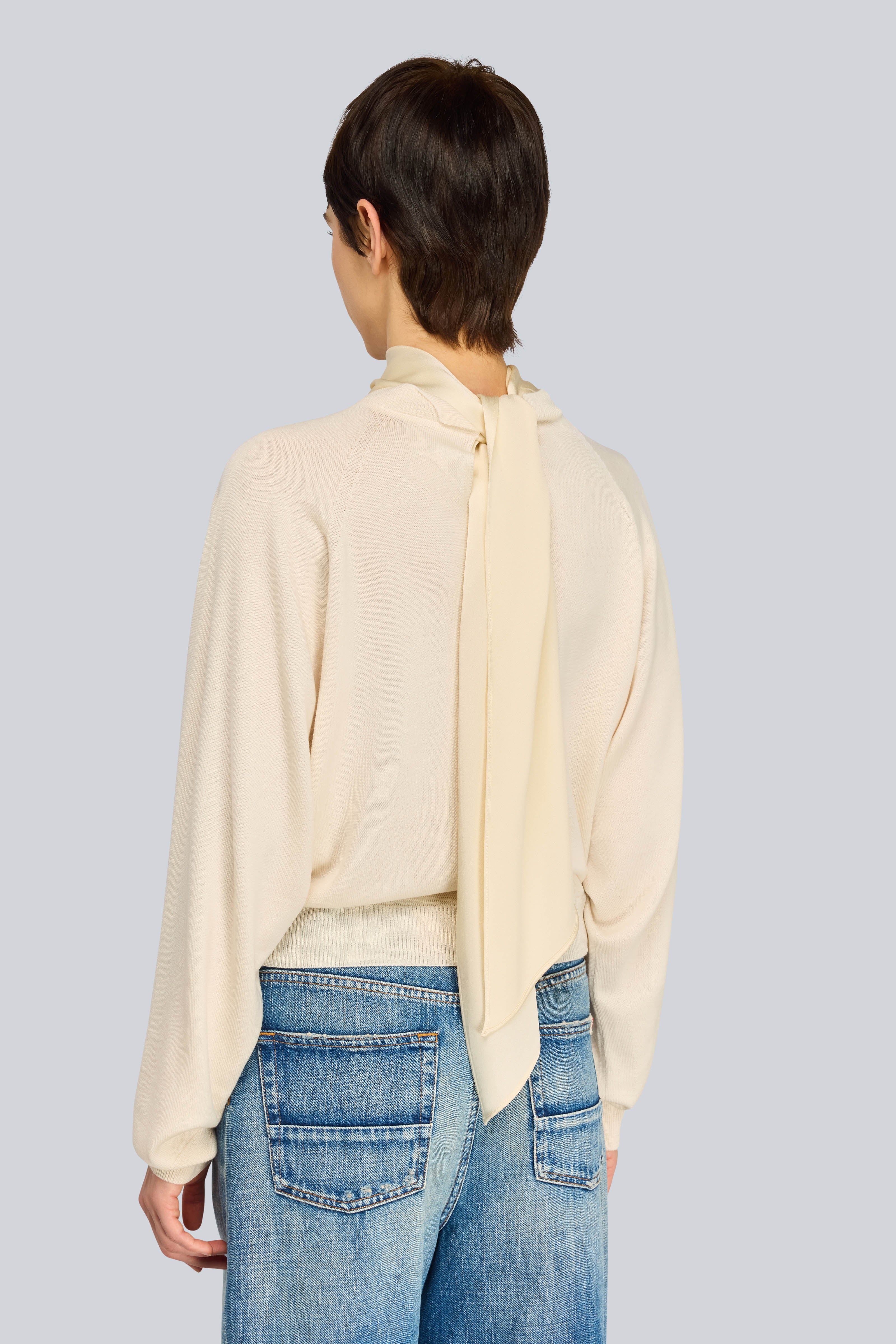 Semicouture Kathi maglia burro lana sciarpa