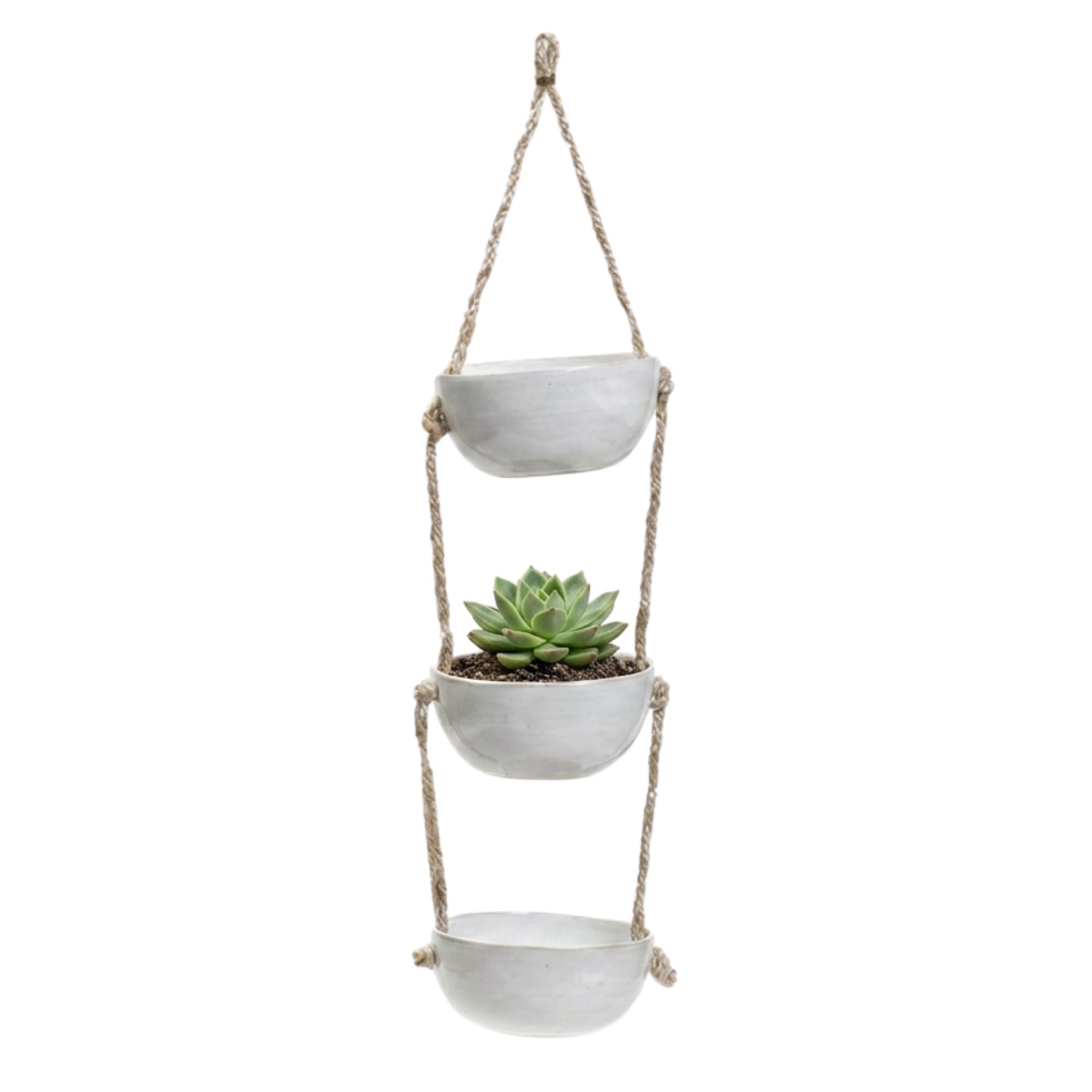 On Earth Garden ciotole appendibili bianche ceramica