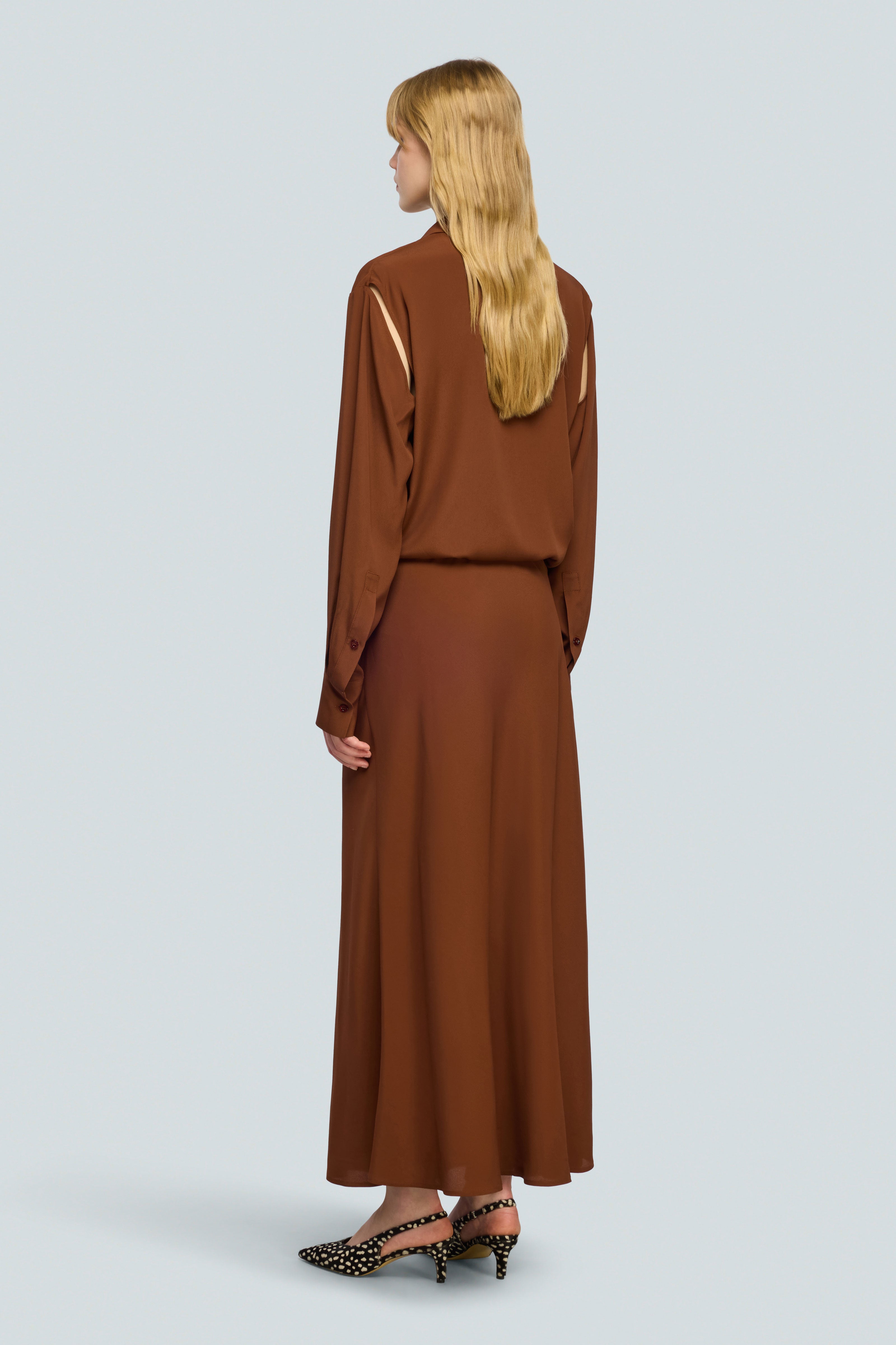 Semicouture Ruthie Abito Crepe Manica Lunga Canyon