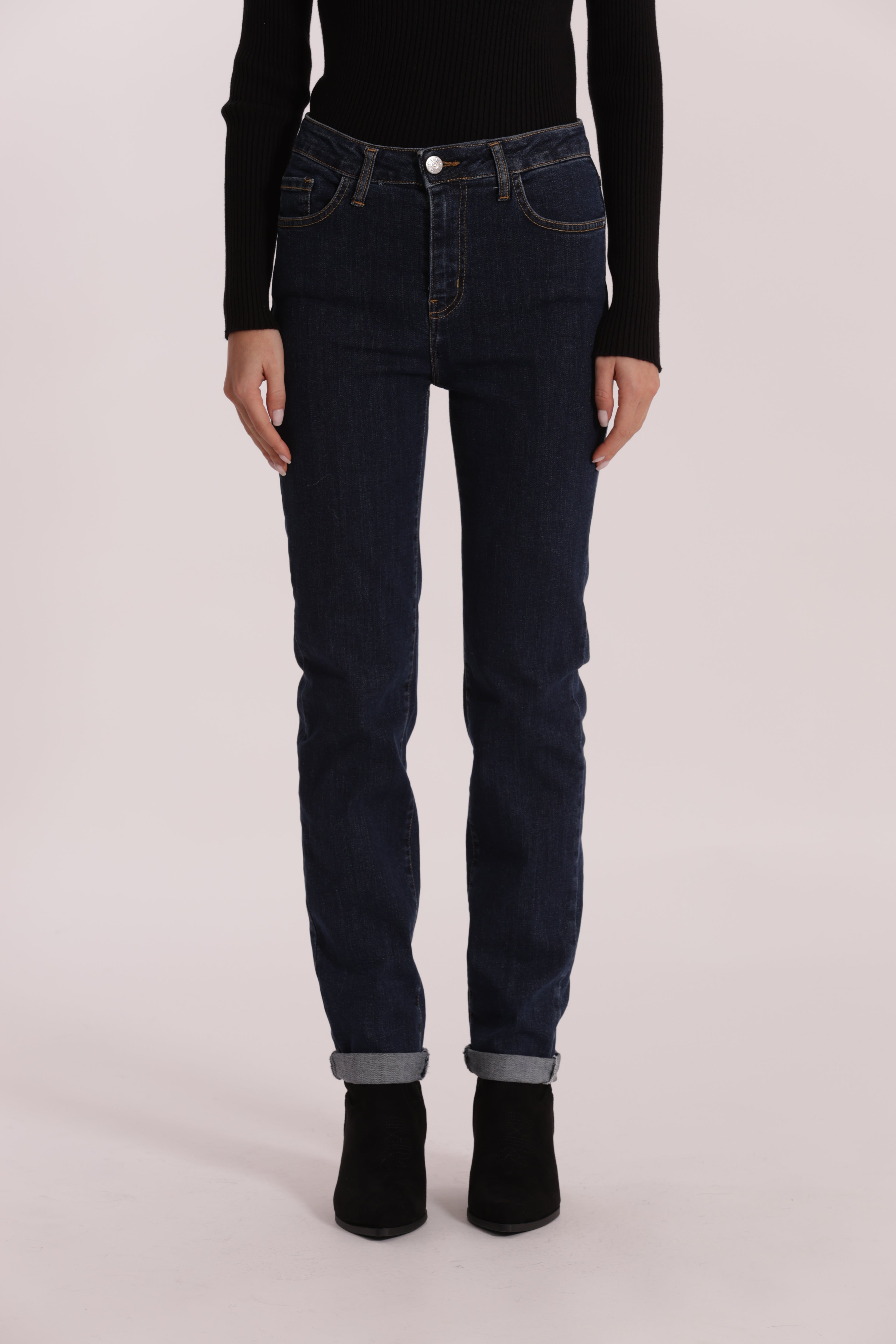 Mimi Mua Jeans Sigaretta jeans nero elasticizzato