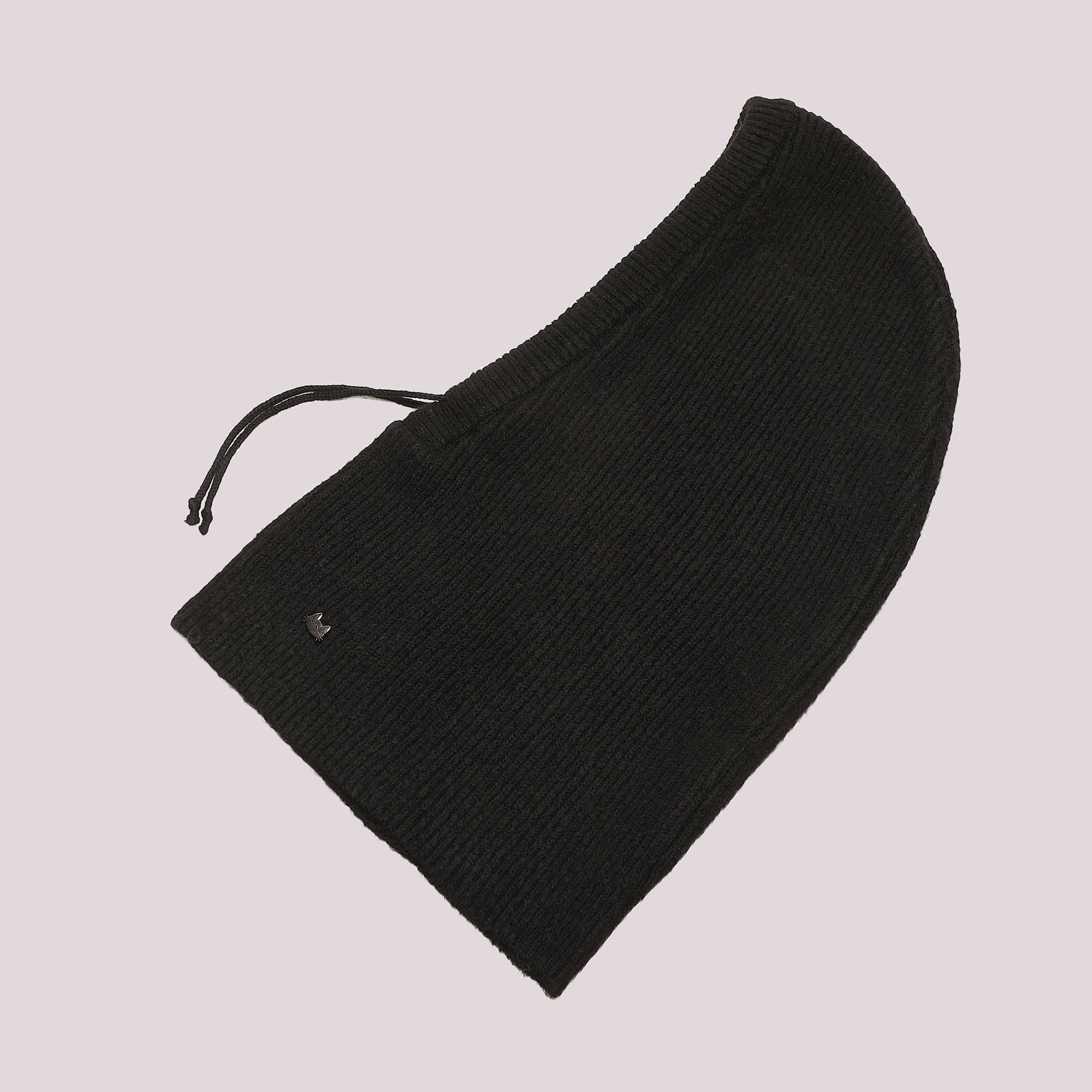 Mimi Mua Balaclava Tinta Unita cappello nero in lana