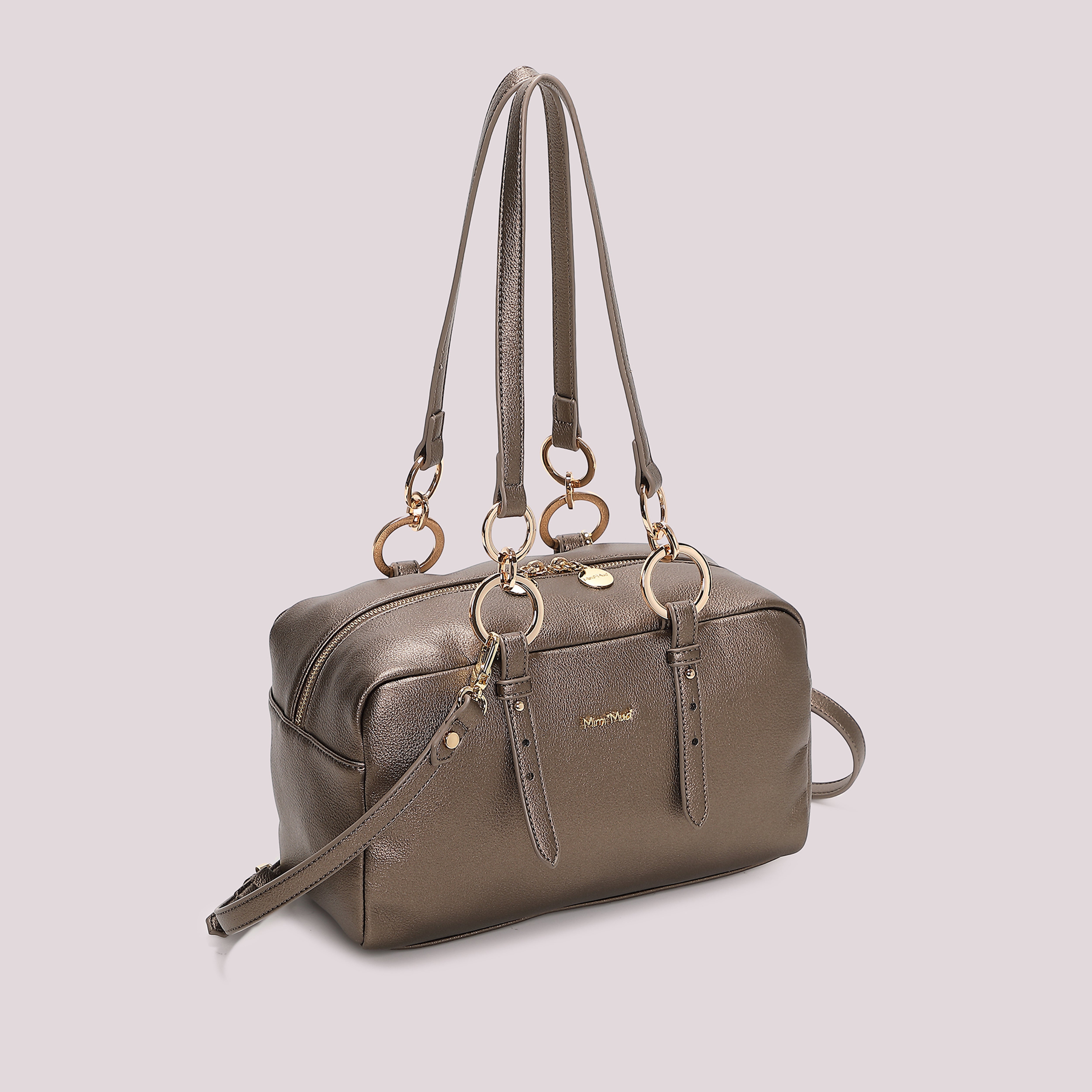 Mimi Mua Borsa Spalla Anelli borsa a spalla nero compatta