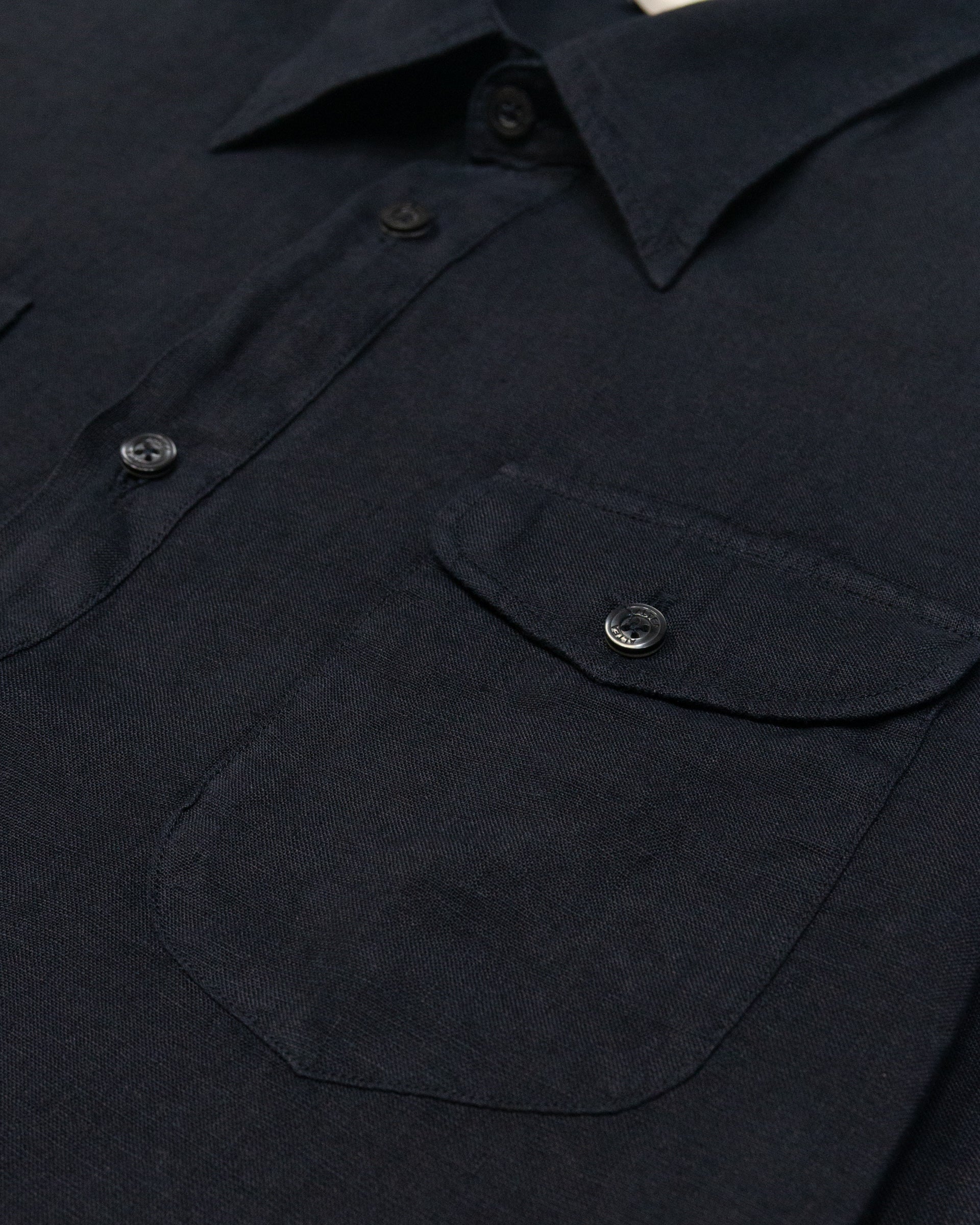 Altea Dallas camicia in lino blu navy over