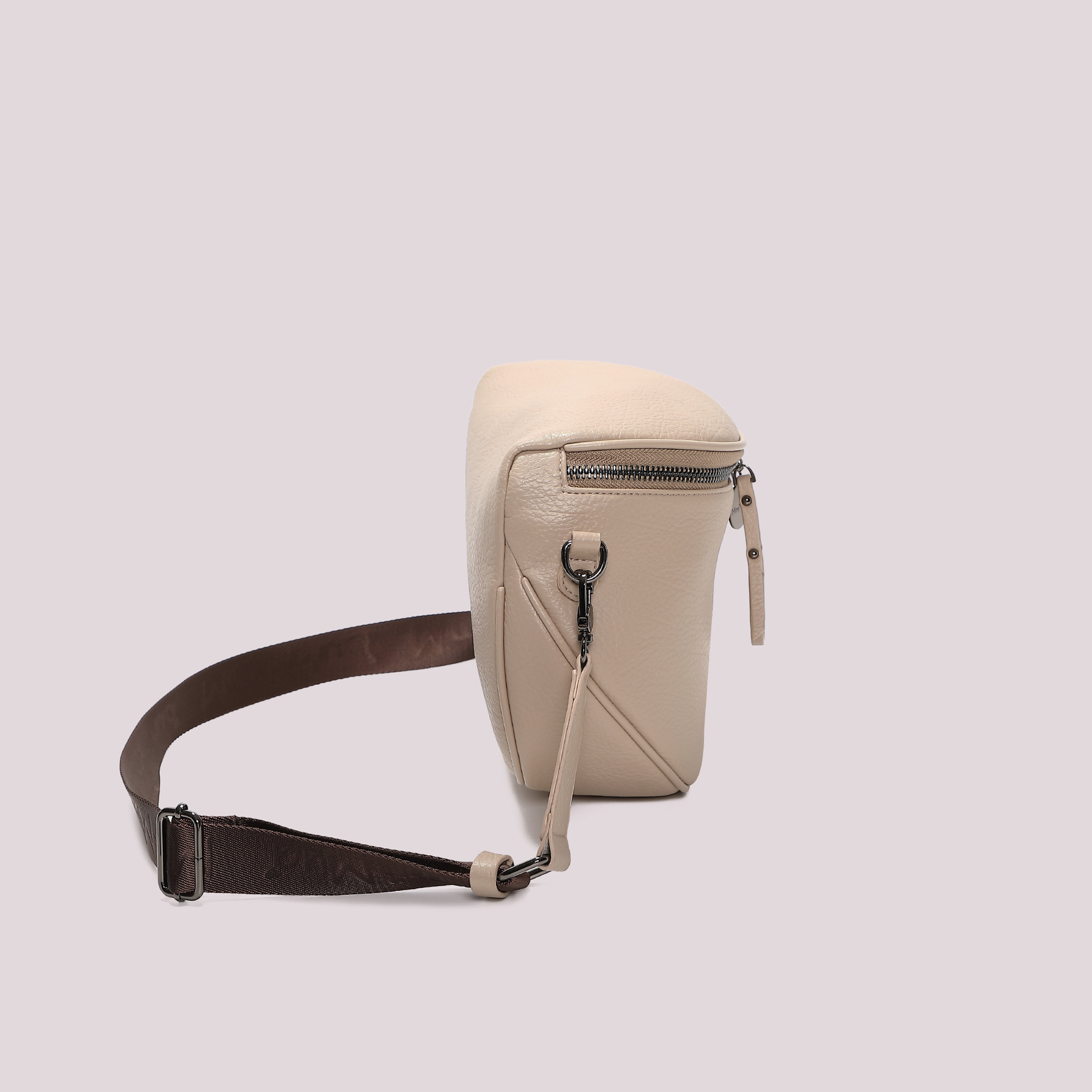 Mimi Mua Borsa Marsupio Grande Tracolla Logata Nero