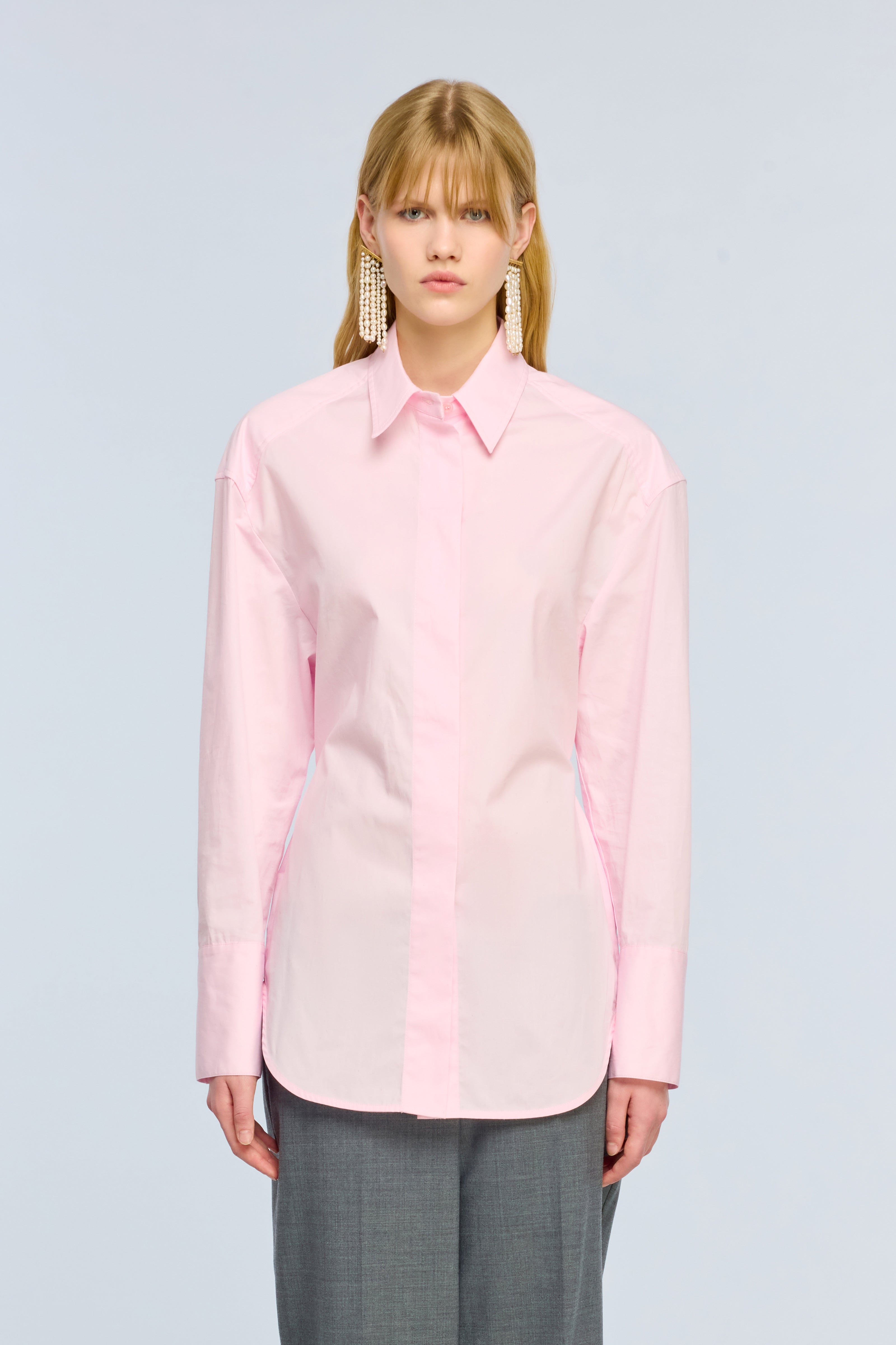 Semicouture Joanne camicia popeline azzurro cielo