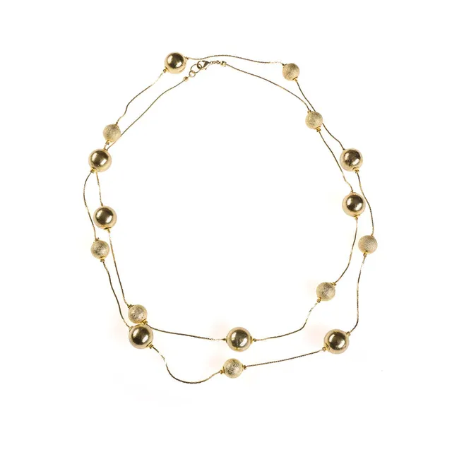 On Earth Cooperative Collection Festa collana ottone dorato 127 cm