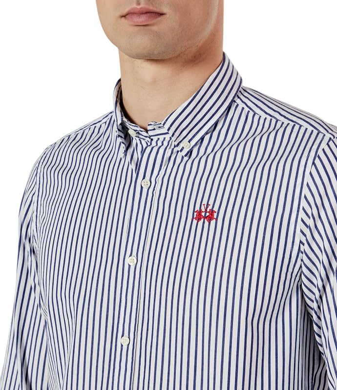 La Martina MAC008 PP714 camicia cotone uomo