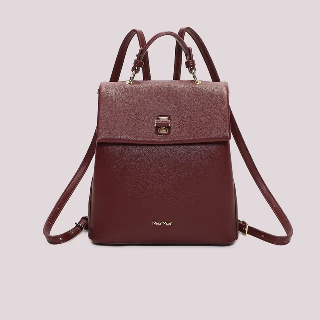 Mimi Mua Zaino Chiusura a Giro Nero Ecopelle 24 cm
