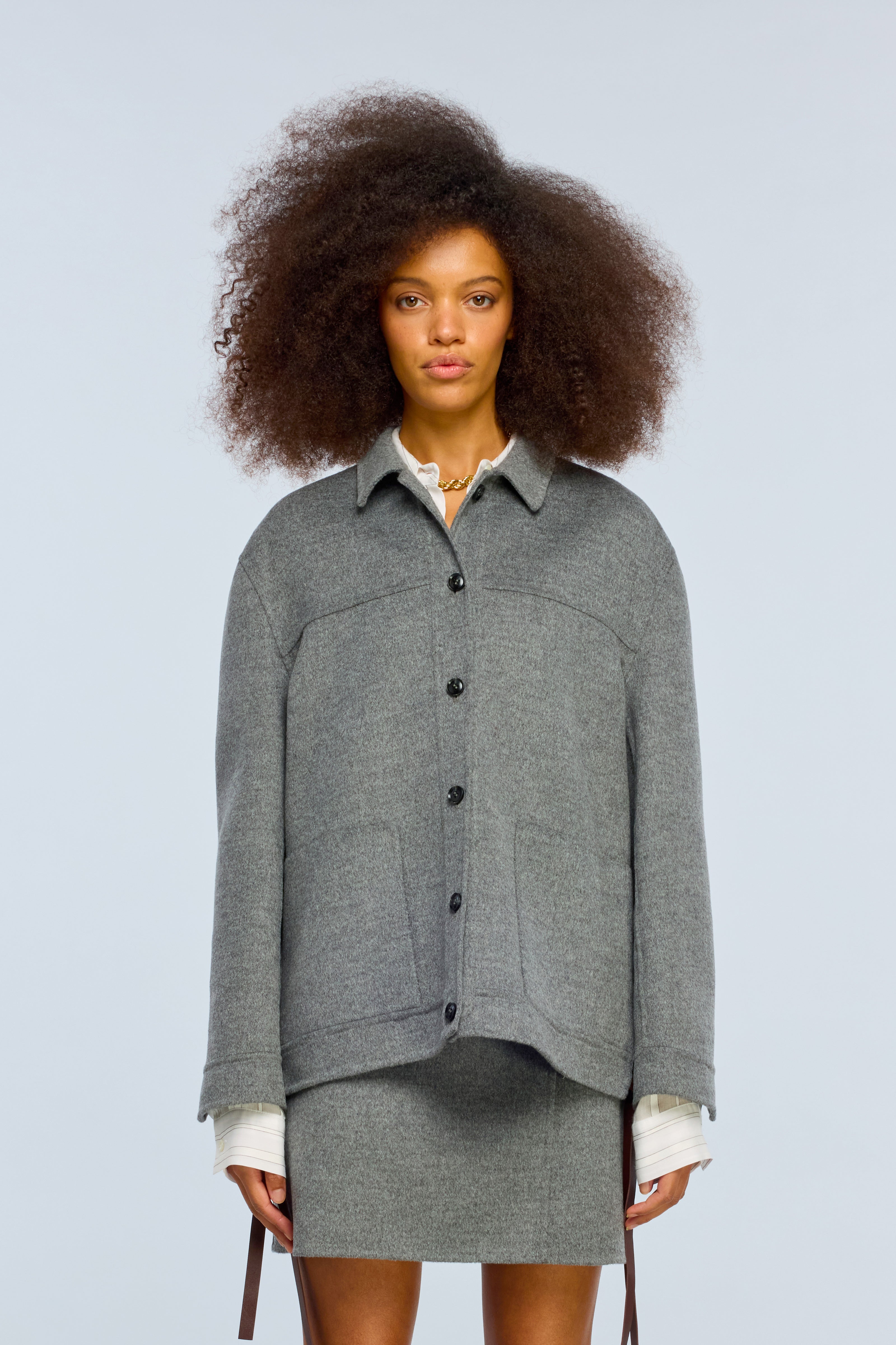 Semicouture Dixie giacca panno doppio grigio