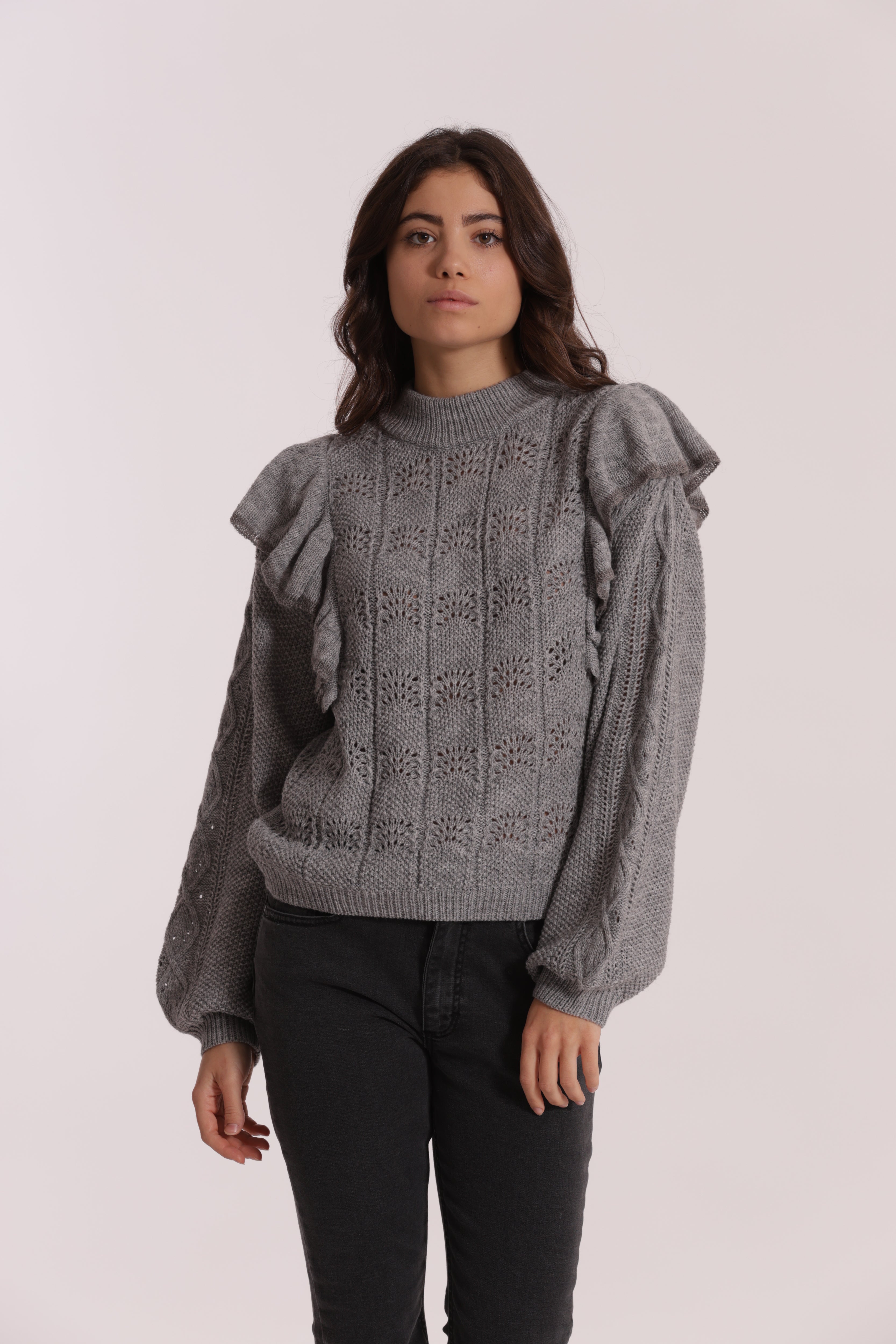 Mimi Mua Maglia con Rouge Bicolor nera calda