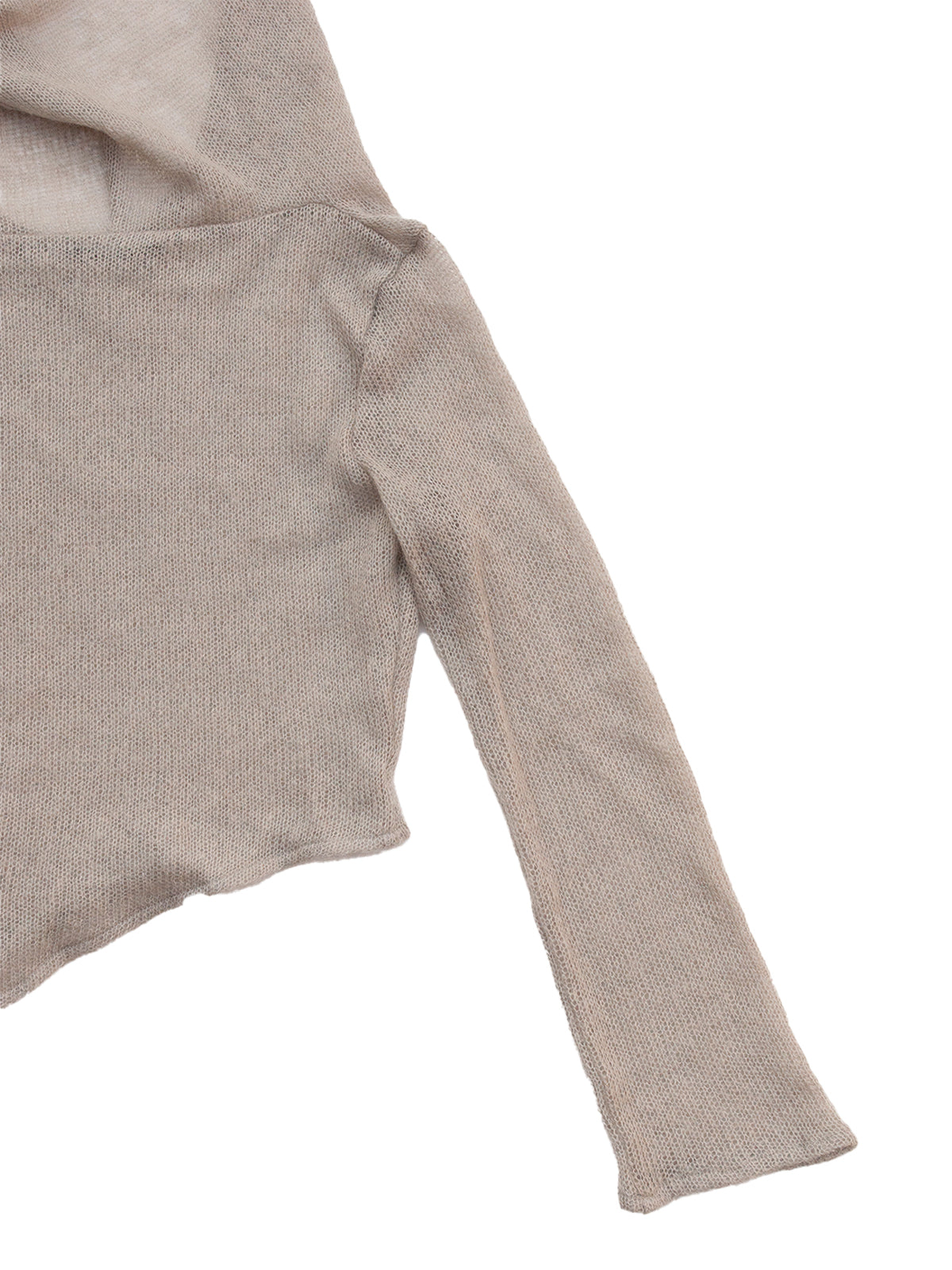 GiglioTigrato Bombay top cappuccio mohair grigio