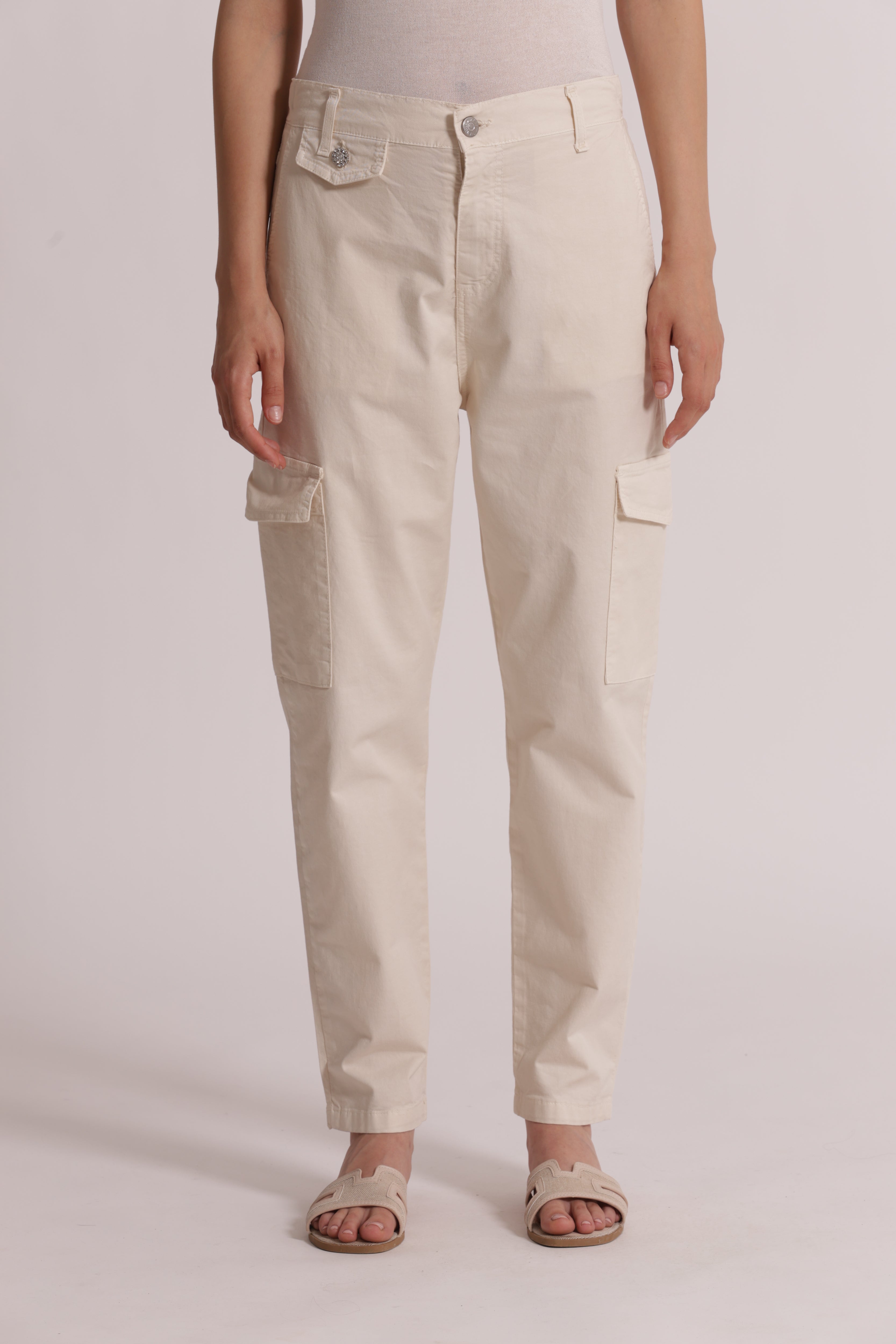 Mimi Mua pantalone tasconi bengalina burro