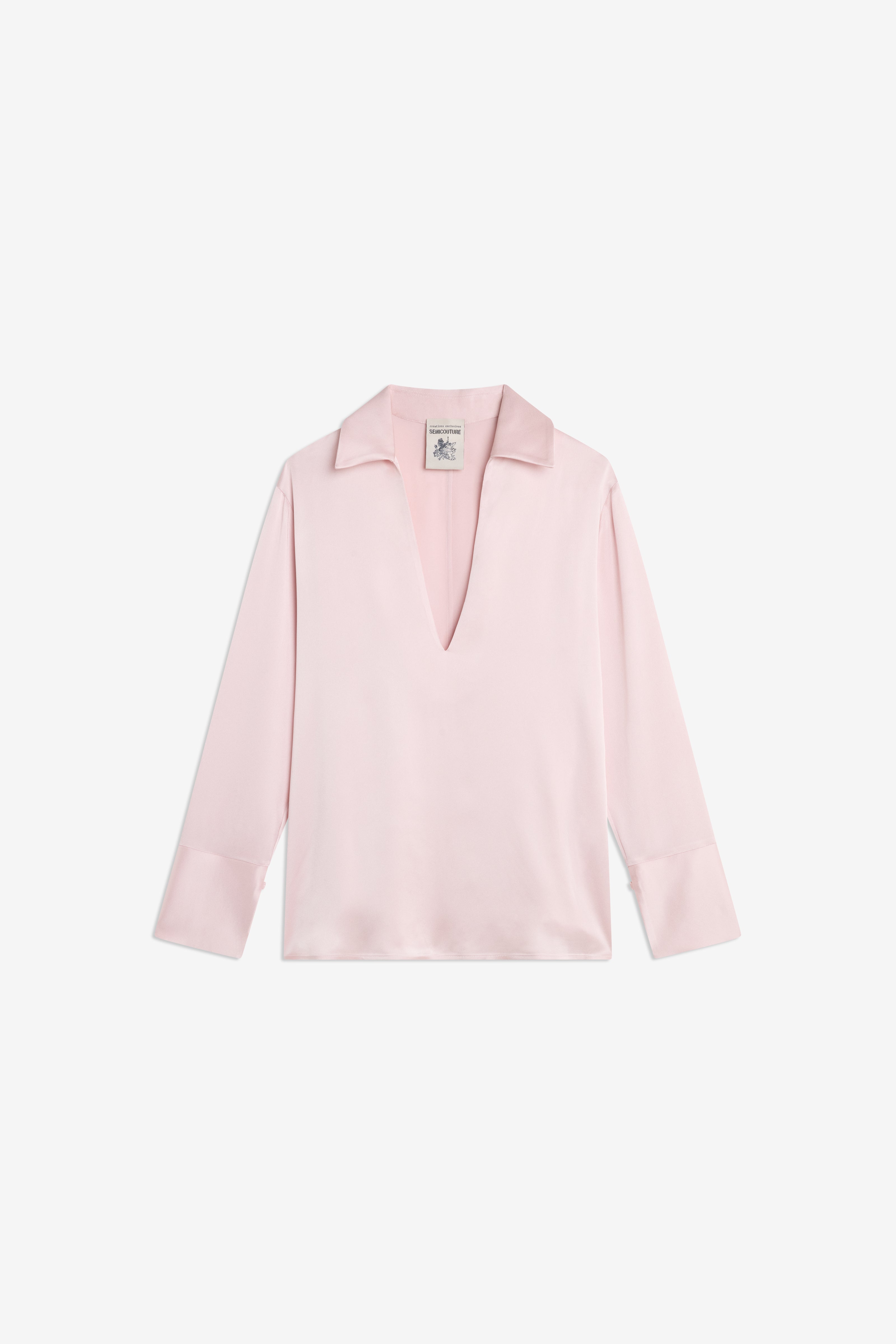 Semicouture Gisselle S6WM02 blusa quarzo scollo a V