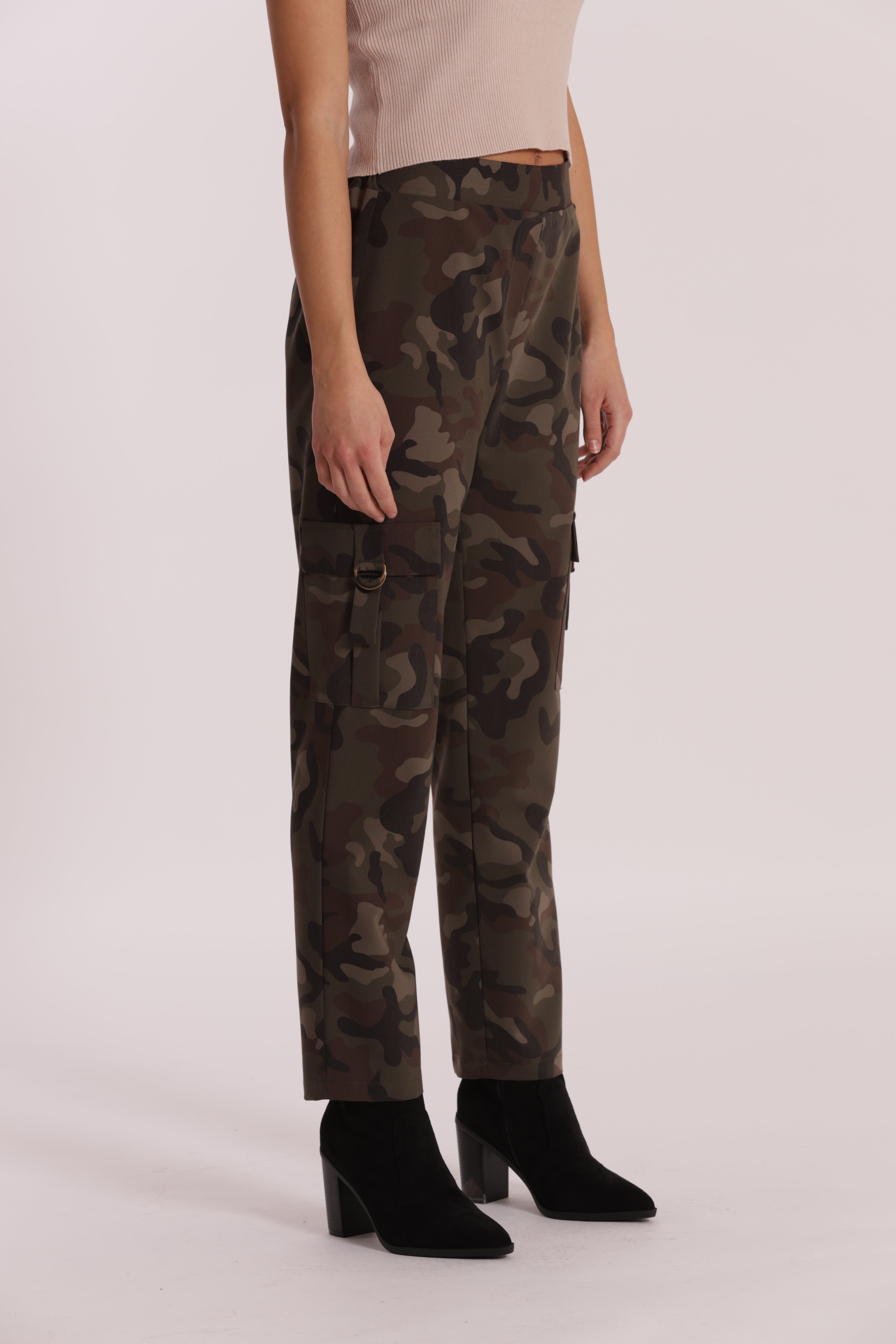 Mimi Mua Camouflage pantalone verde militare