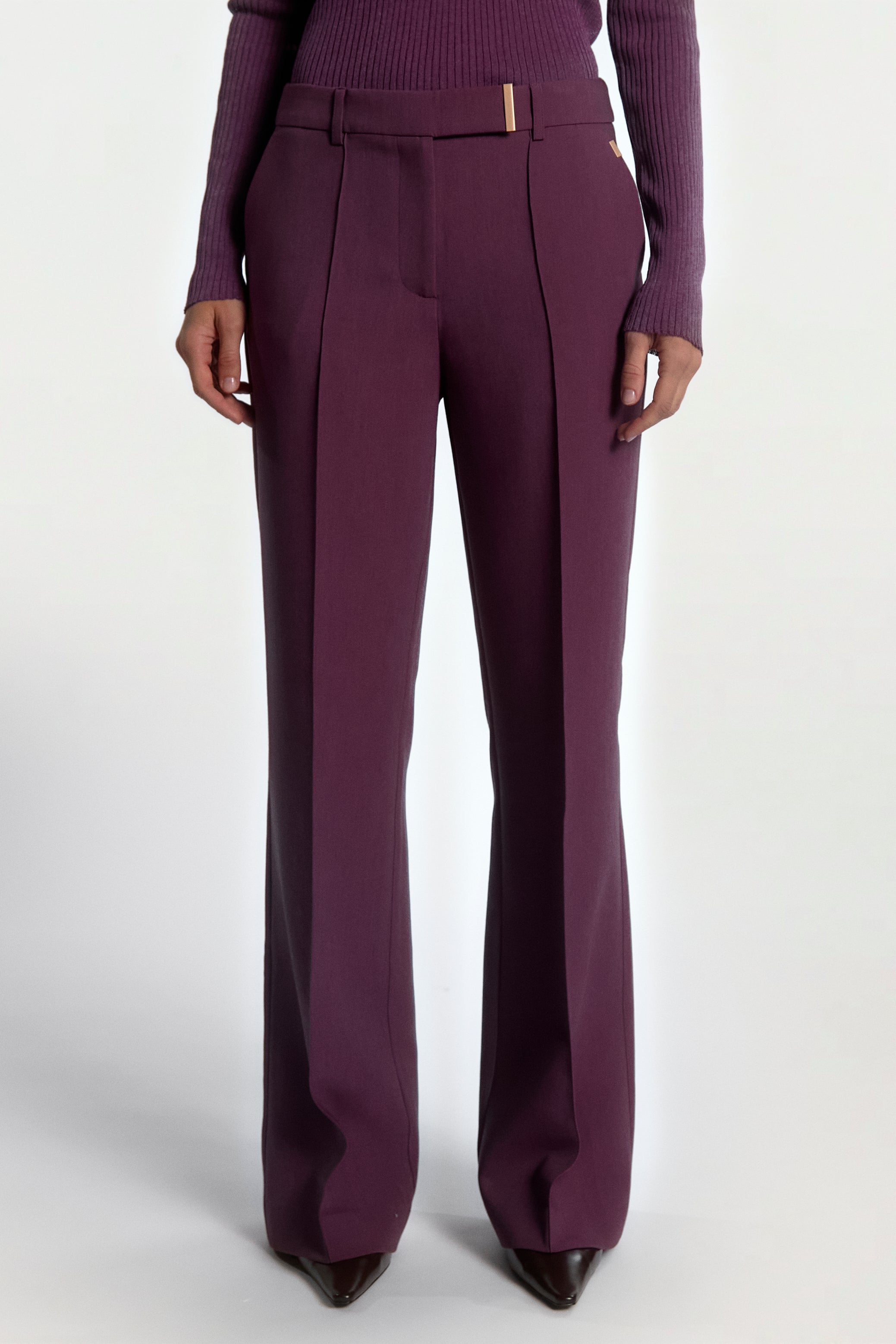 Aaiko Chantalle pantaloni fico svasati fluidi