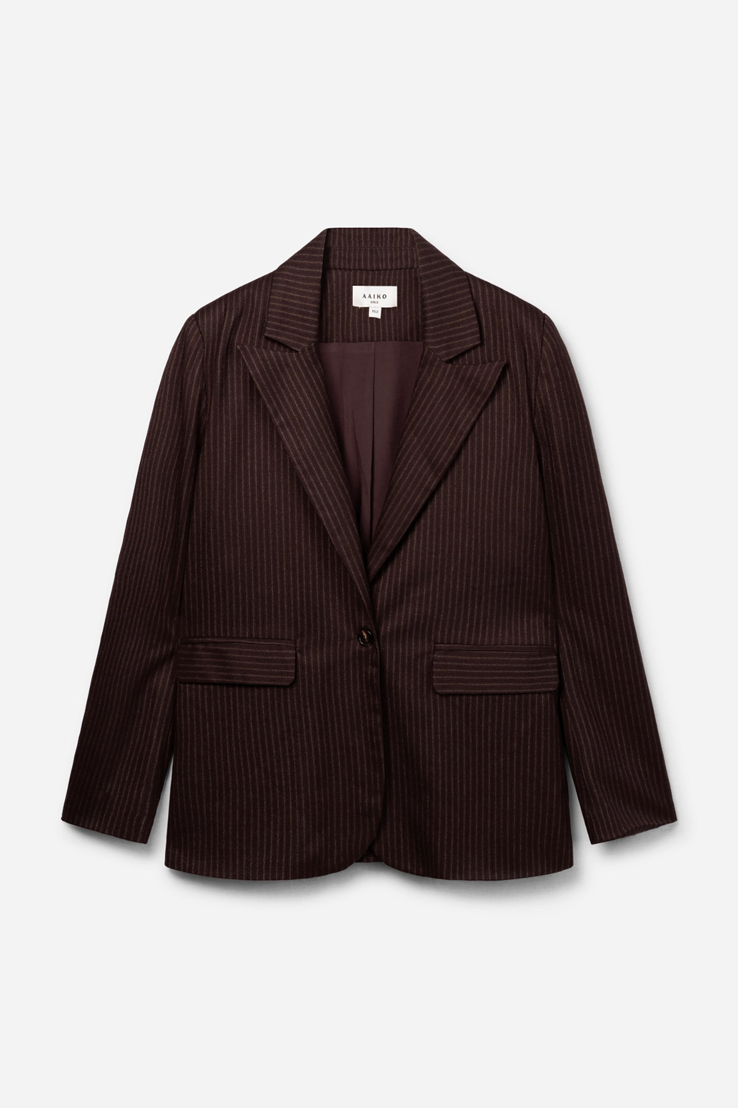 Aaiko Kendal blazer gessato marrone fudge dritto