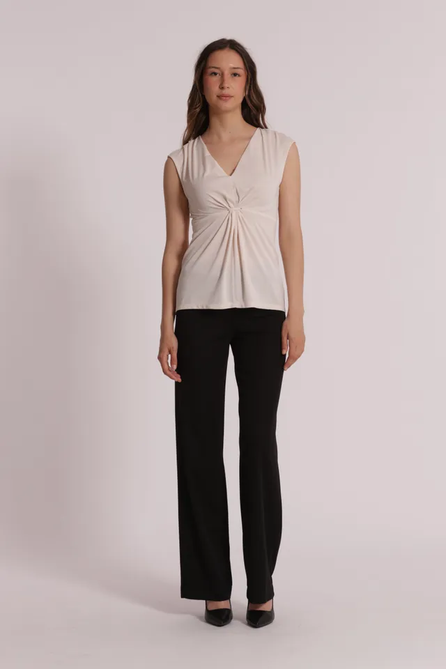 Mimi Mua Pantalone Palazzo Elastico Vita Nero