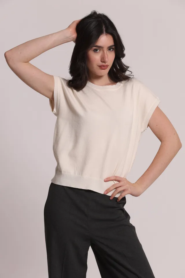 Mimi Mua Maglia a Maniche Corte Nero