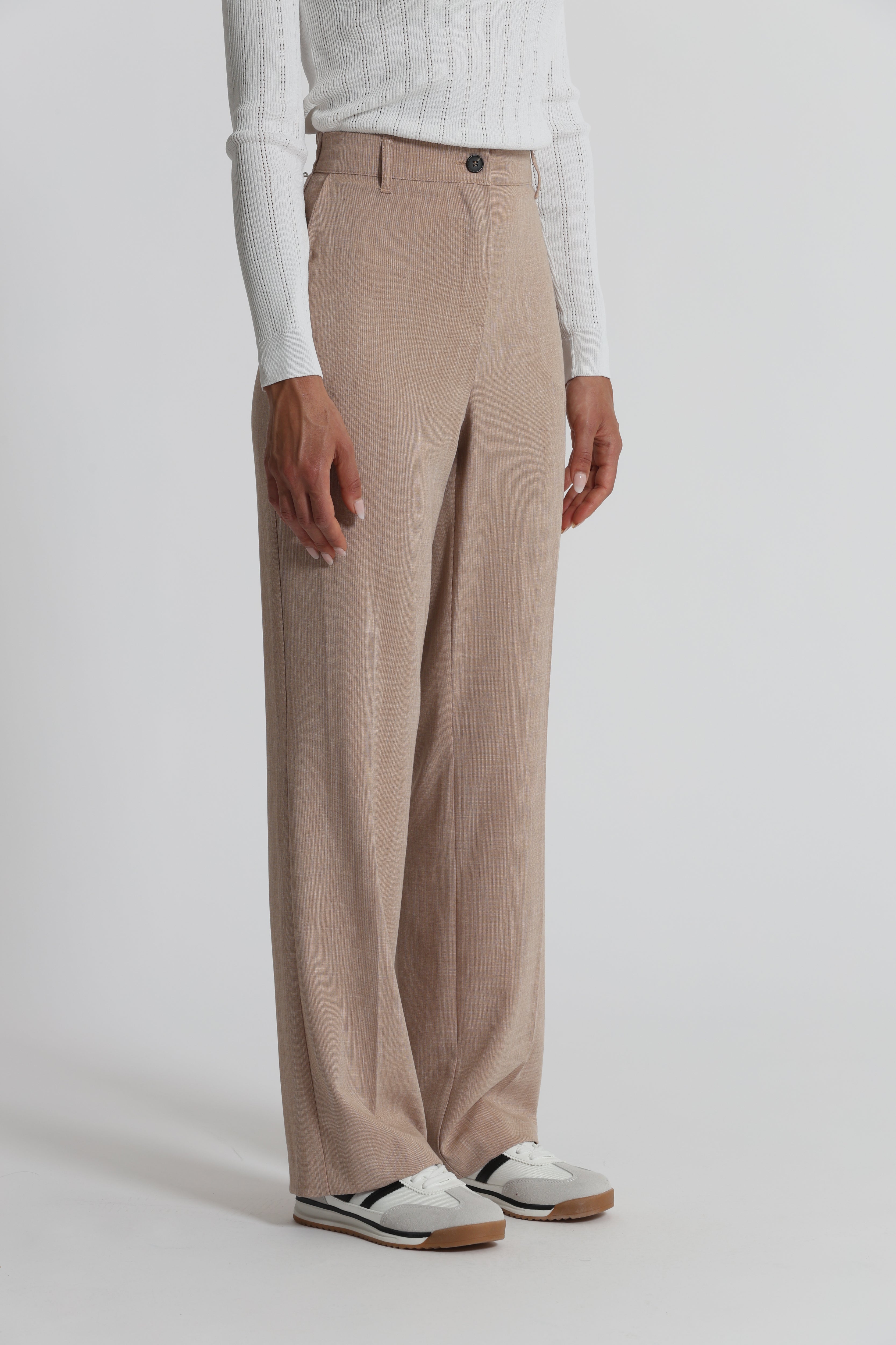 Mimi Mua Pantalone Palazzo Beige