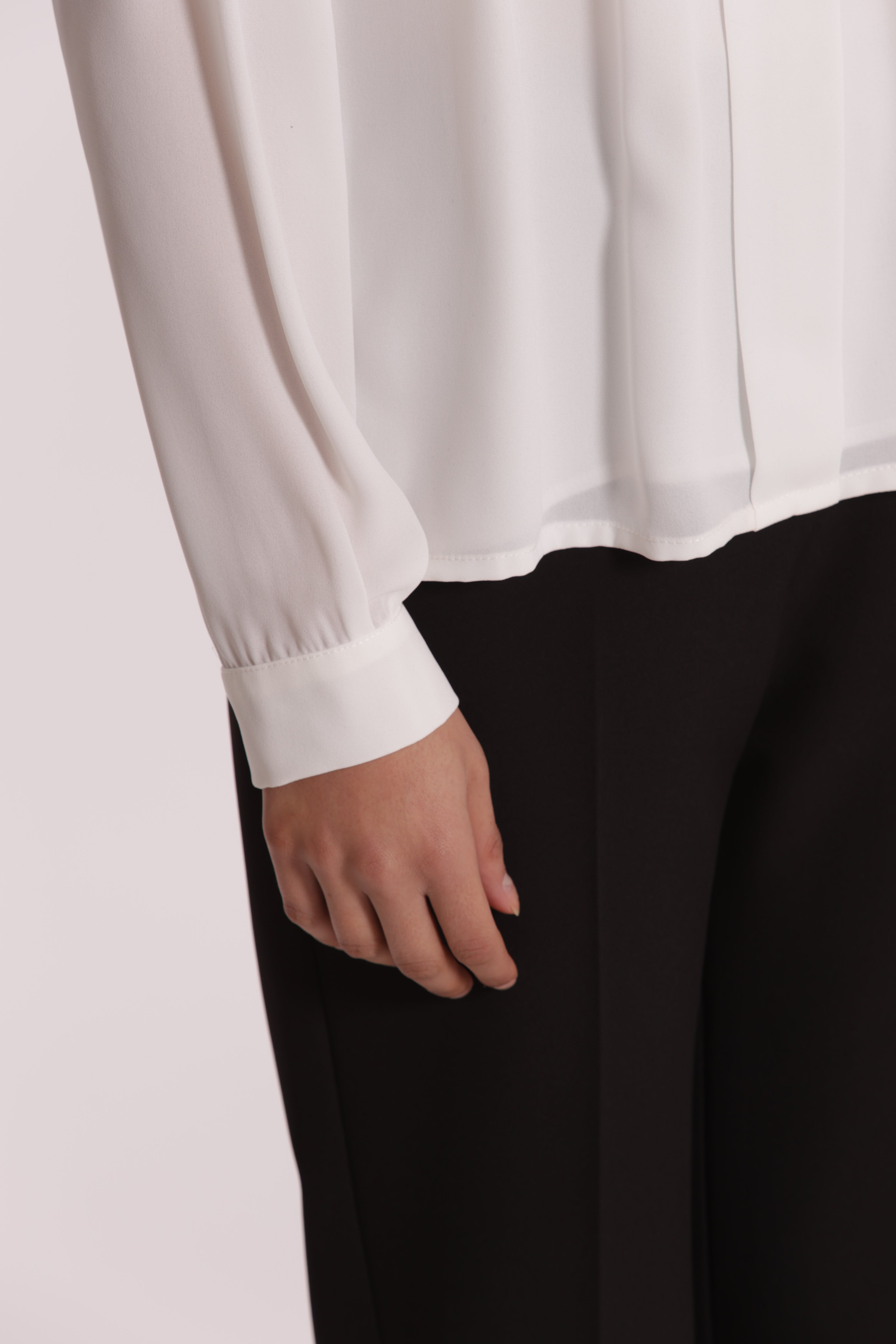 Mimi Mua Blusa con Pieghe camicia nera poliestere