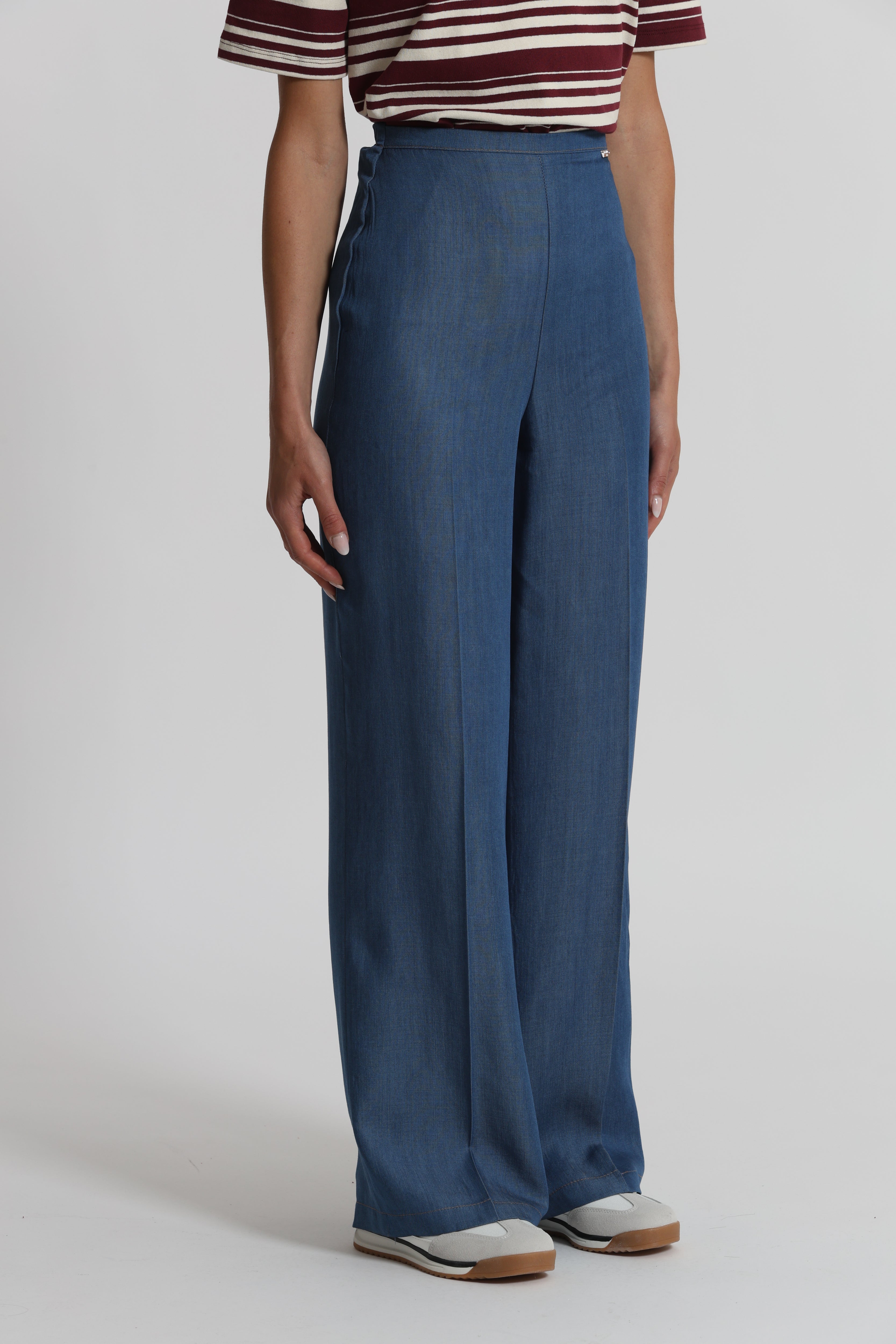 Mimi Mua Pantalone Lungo Denim Lyocell