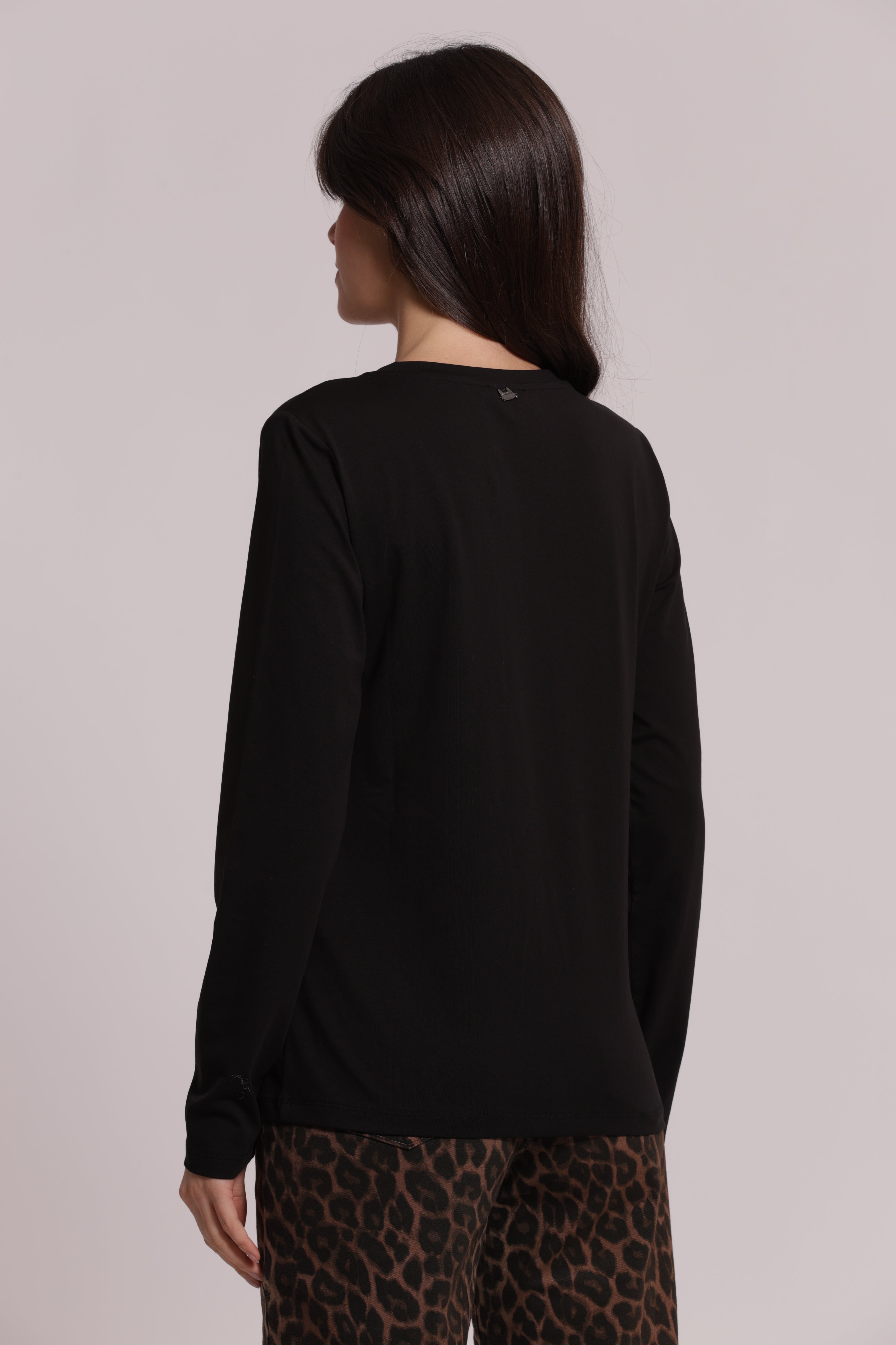 Mimi Mua Fiocco Frontale t-shirt maniche lunghe bianca