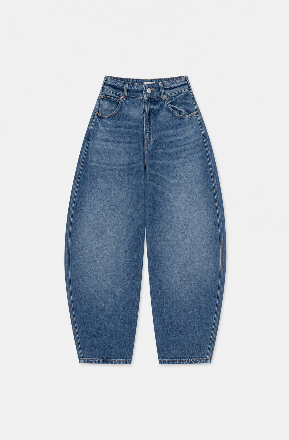 Aaiko Sacha jeans barrel blu denim vita alta