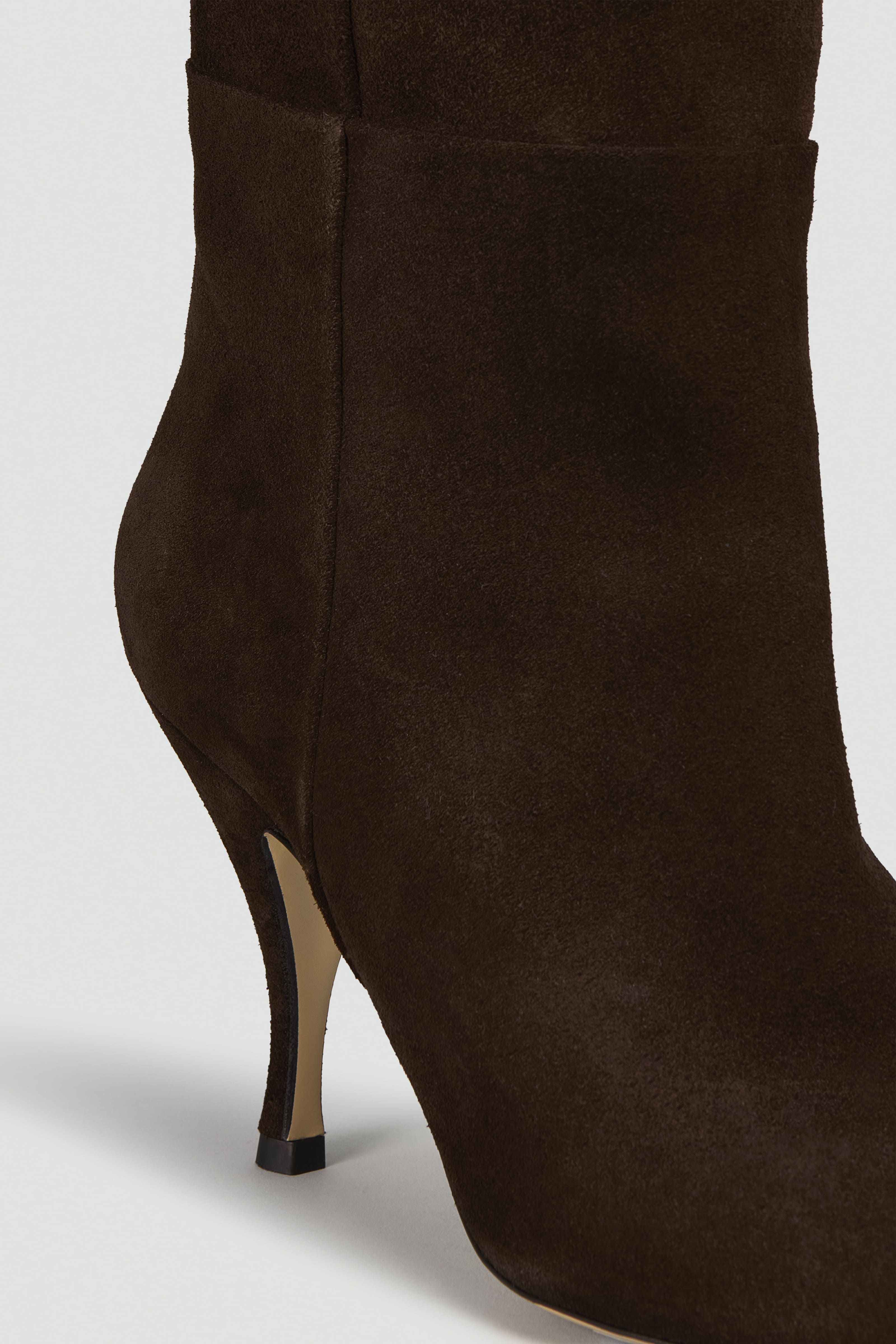 Semicouture Lucinda stivale camoscio moka tacco 5 cm