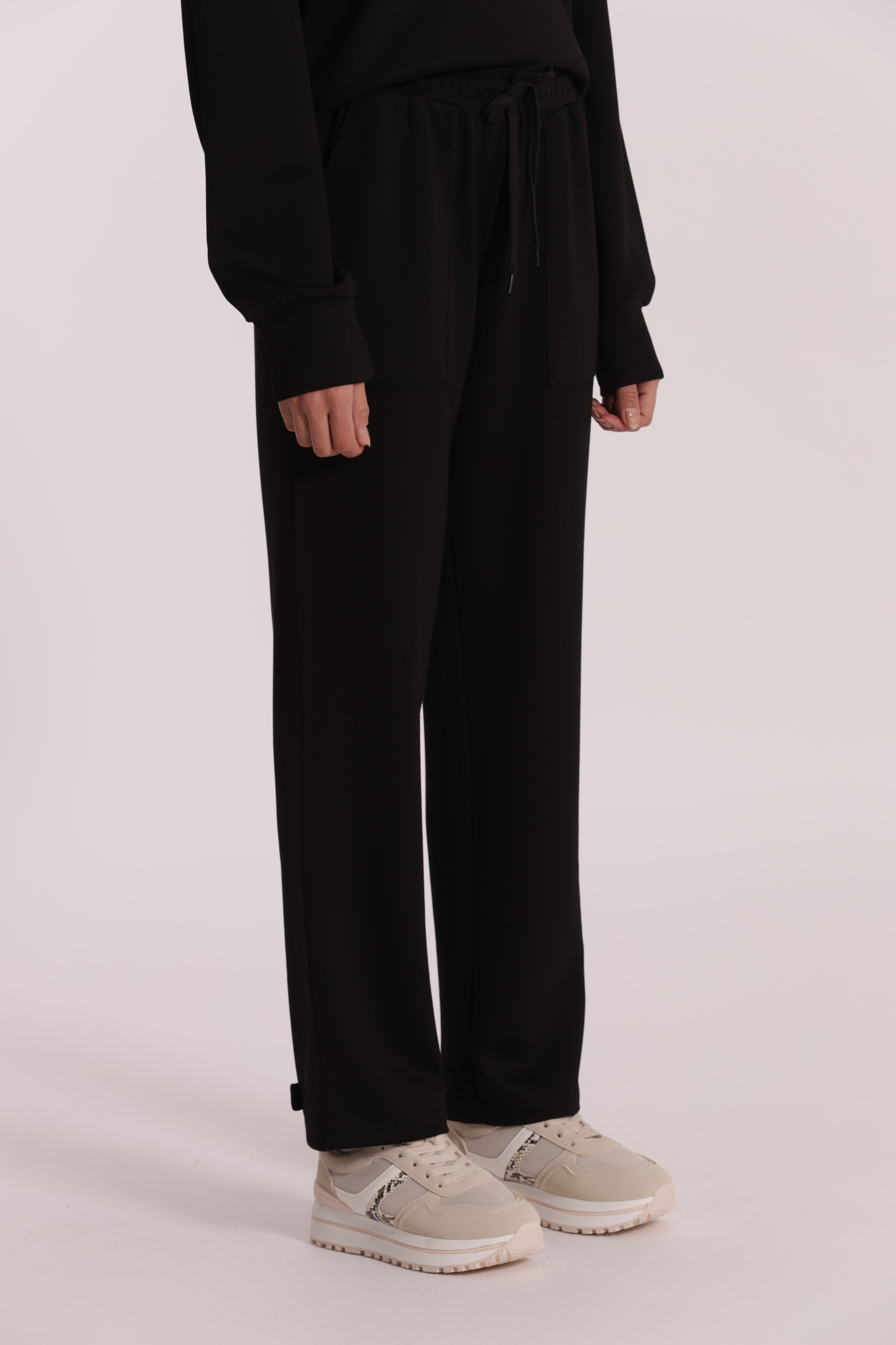 Mimi Mua Pantalone Jogger pantaloni cotone nero