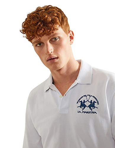 La Martina polo uomo regular fit blu navy manica lunga