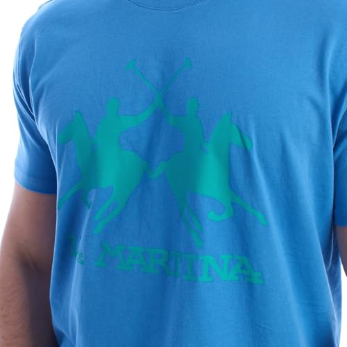 La Martina YMR001-JS206 t-shirt uomo blu XL cotone