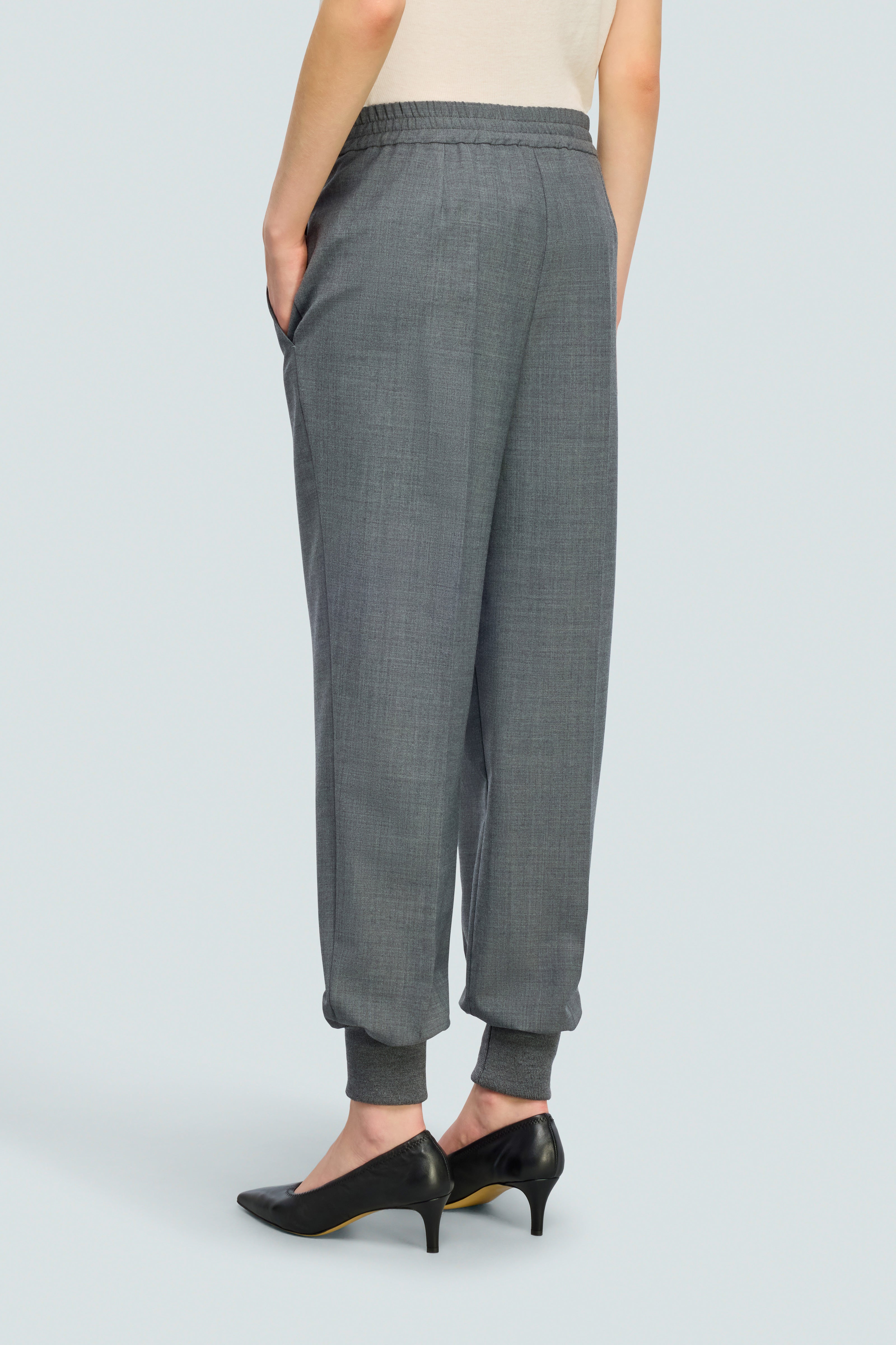 Semicouture Ambrosine pantalone fresco lana grigio