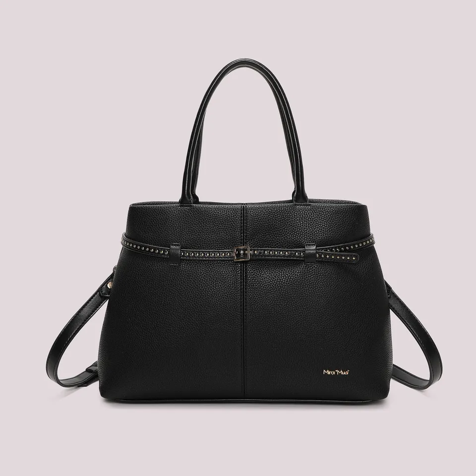 Mimi Mua Borsa Shopping Cinturino Bianco Similpelle