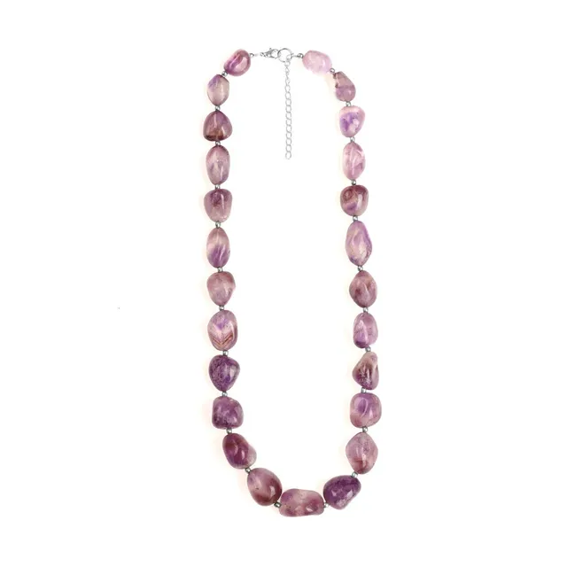 On Earth Cooperative Collection Mosqueta collana ametista viola 60 cm