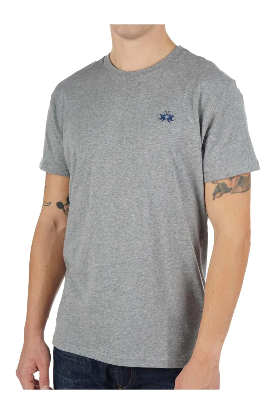 La Martina Serge t-shirt uomo cotone blu taglia M