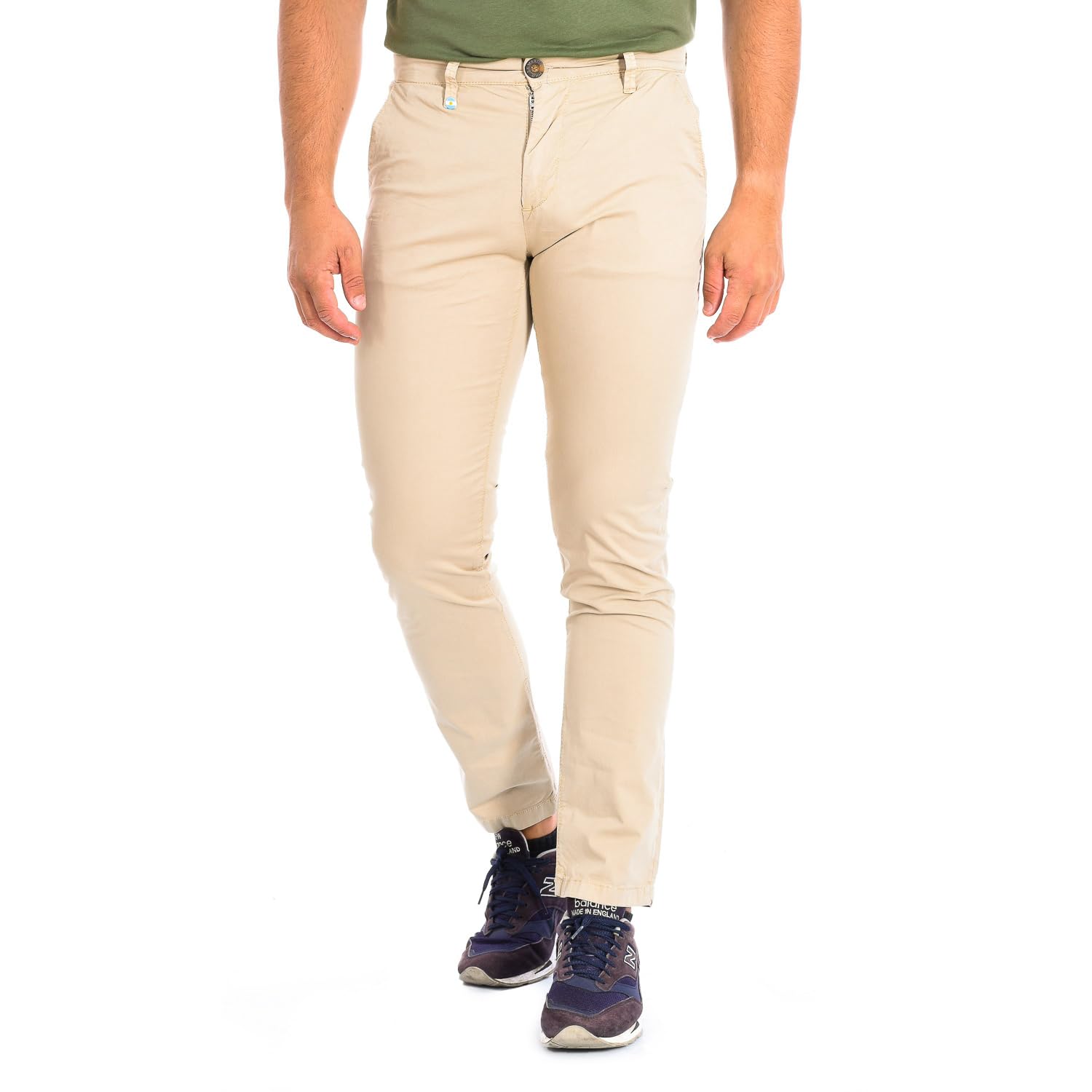 La Martina TMT002-TW417 pantaloni uomo verdi 44 cotone