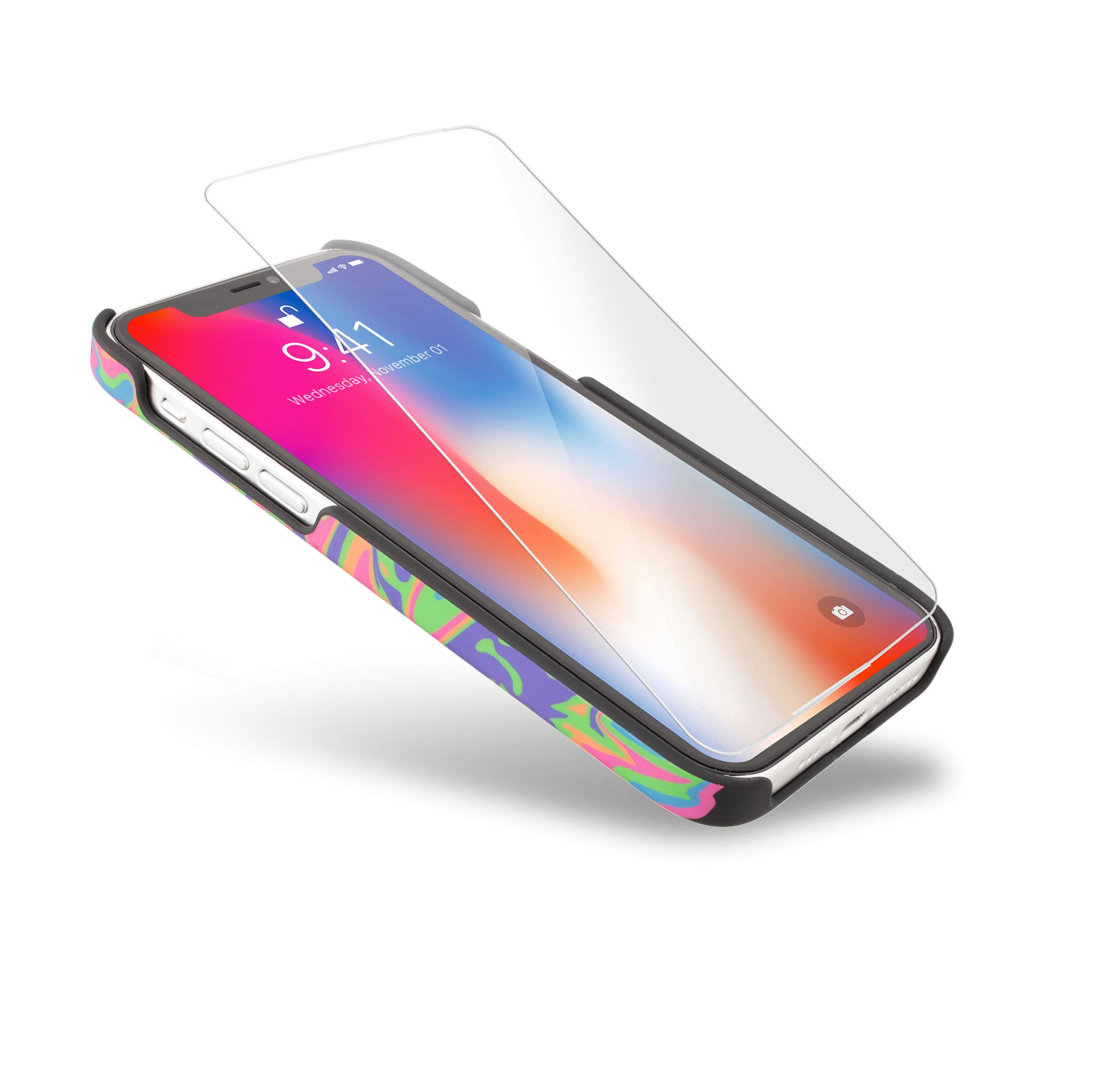 Marcelo Burlon County of Milan iPhone 12 cover con vetro temperato antiurto