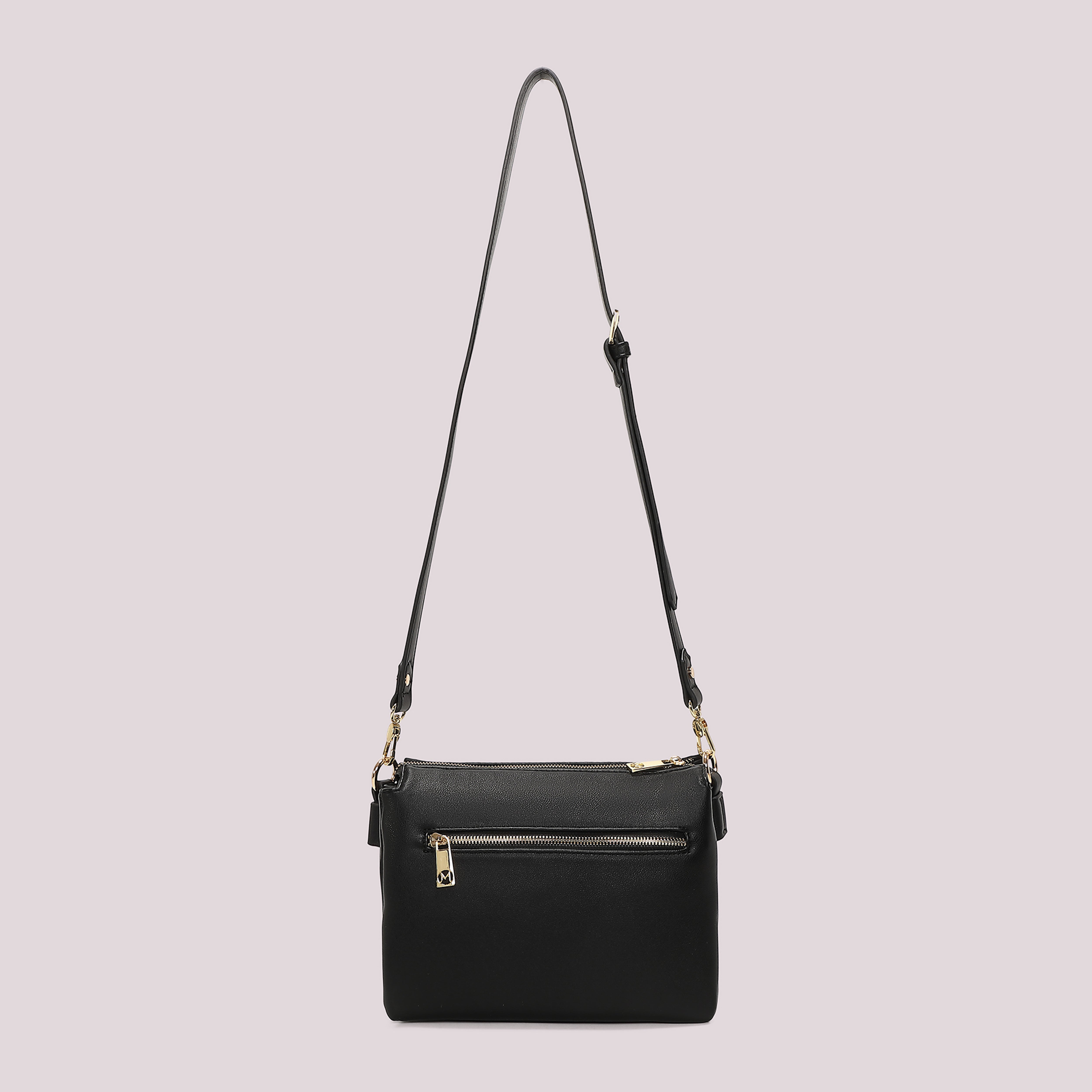 Mimi Mua Motivo ad Onda borsa a tracolla bianco in PU