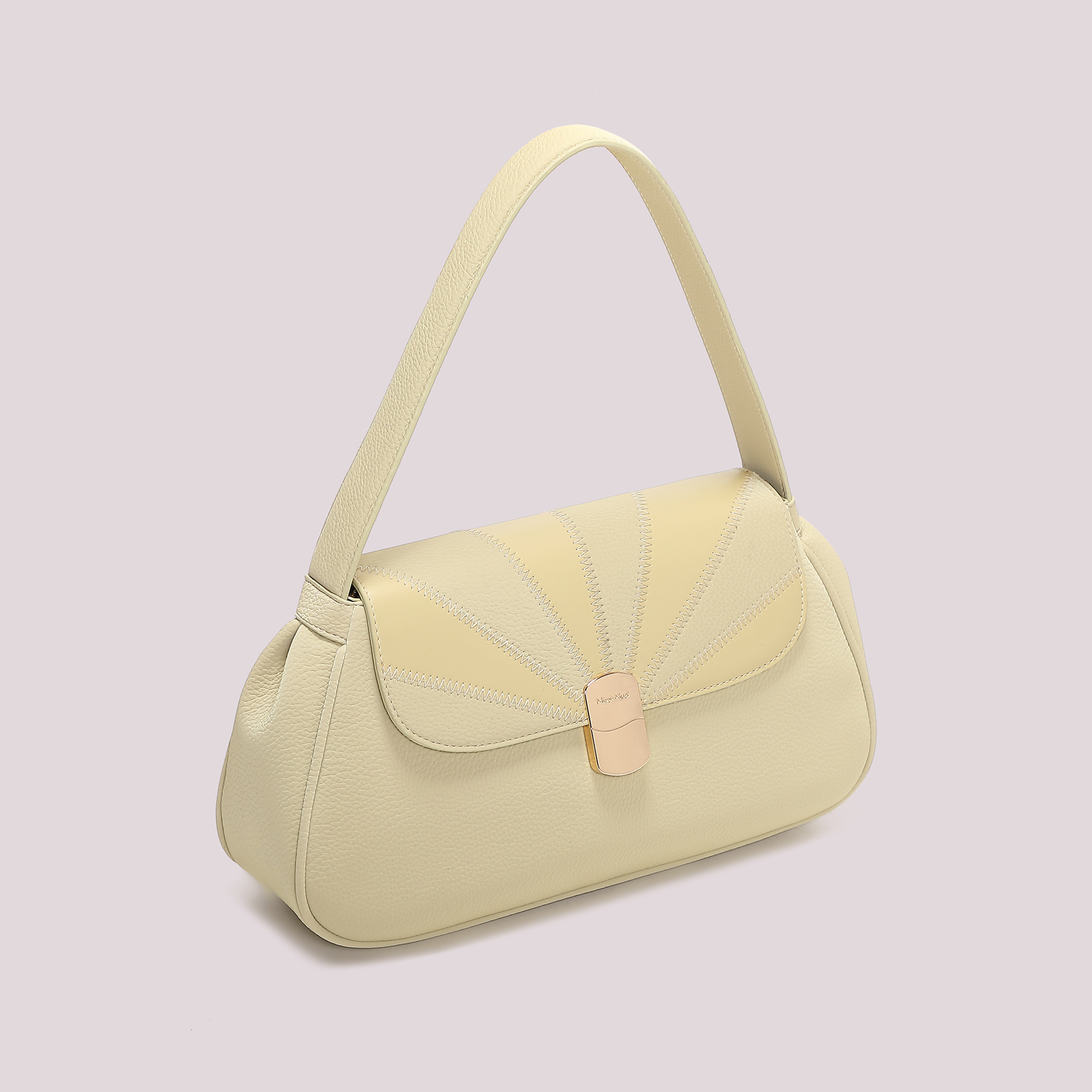 Mimi Mua Borsa a Spalla Patchwork Bianca con patta