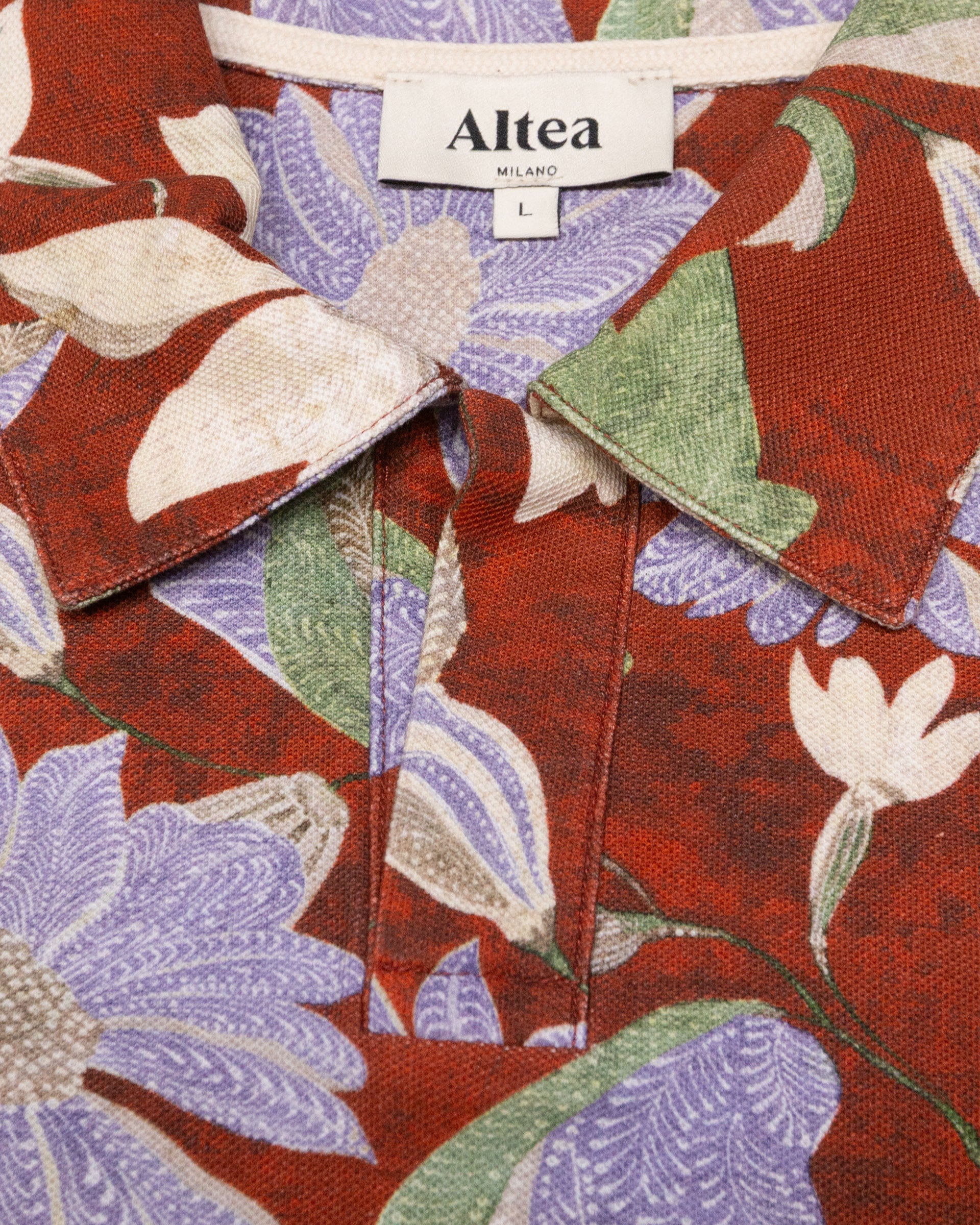 Altea Dennis polo cotto stampa floreale cotone