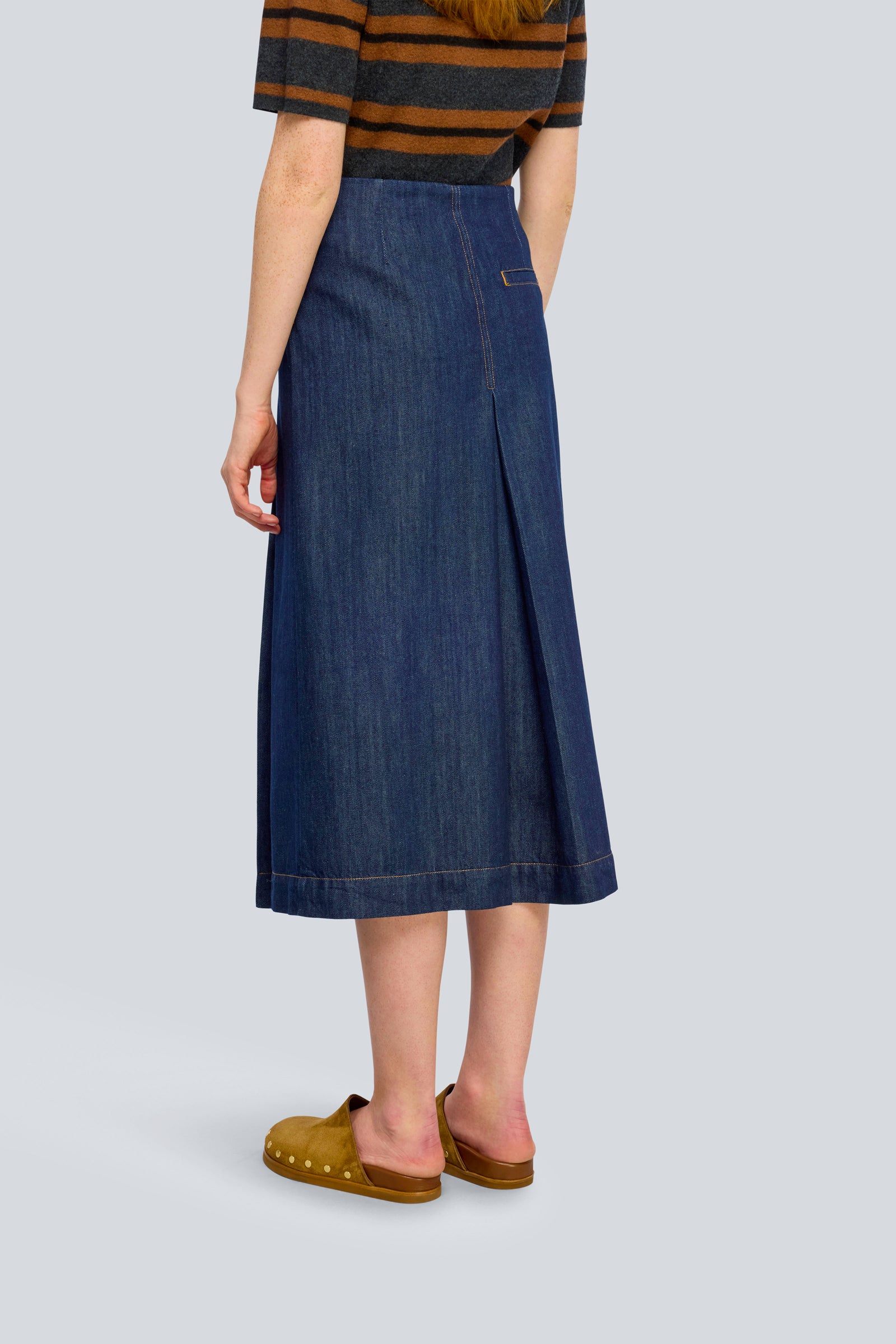 Semicouture Carla gonna denim midi