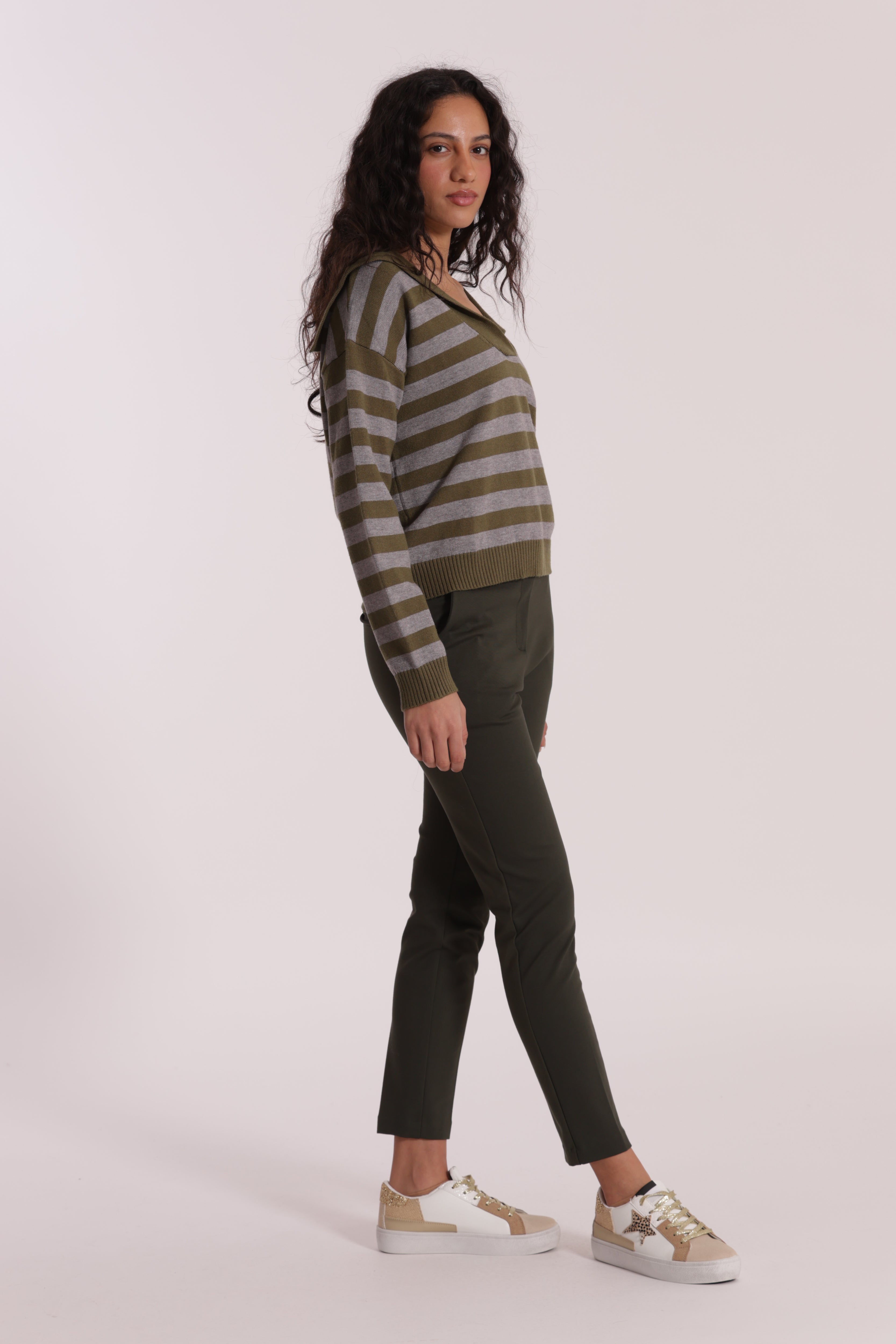 Mimi Mua Sigaretta Punto Milano pantalone nero elasticizzato